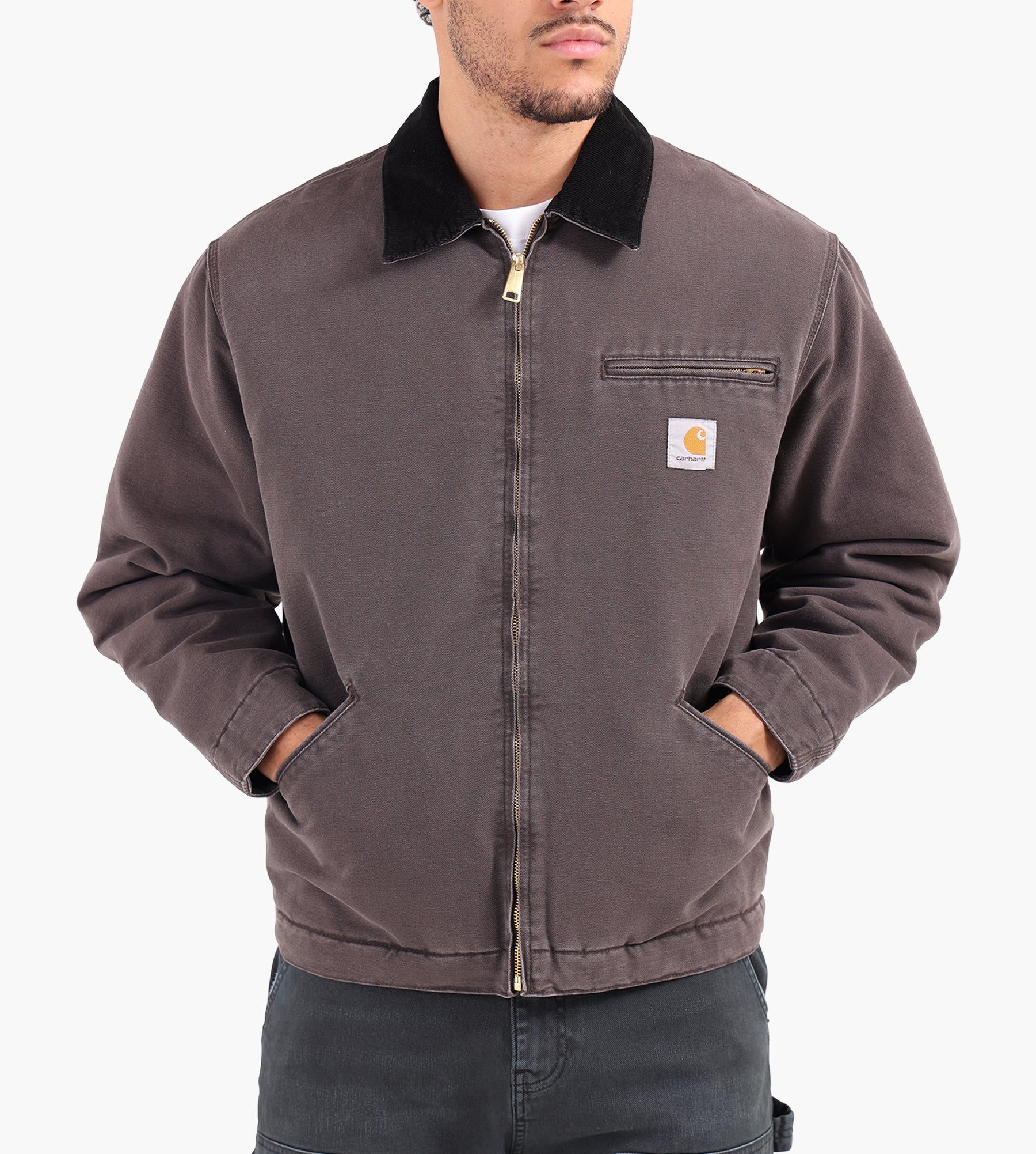 ジャケット・アウター carhartt wip DETROIT JACKET Tobacco carhartt wip og detroit jacket tobacco black stone canvas