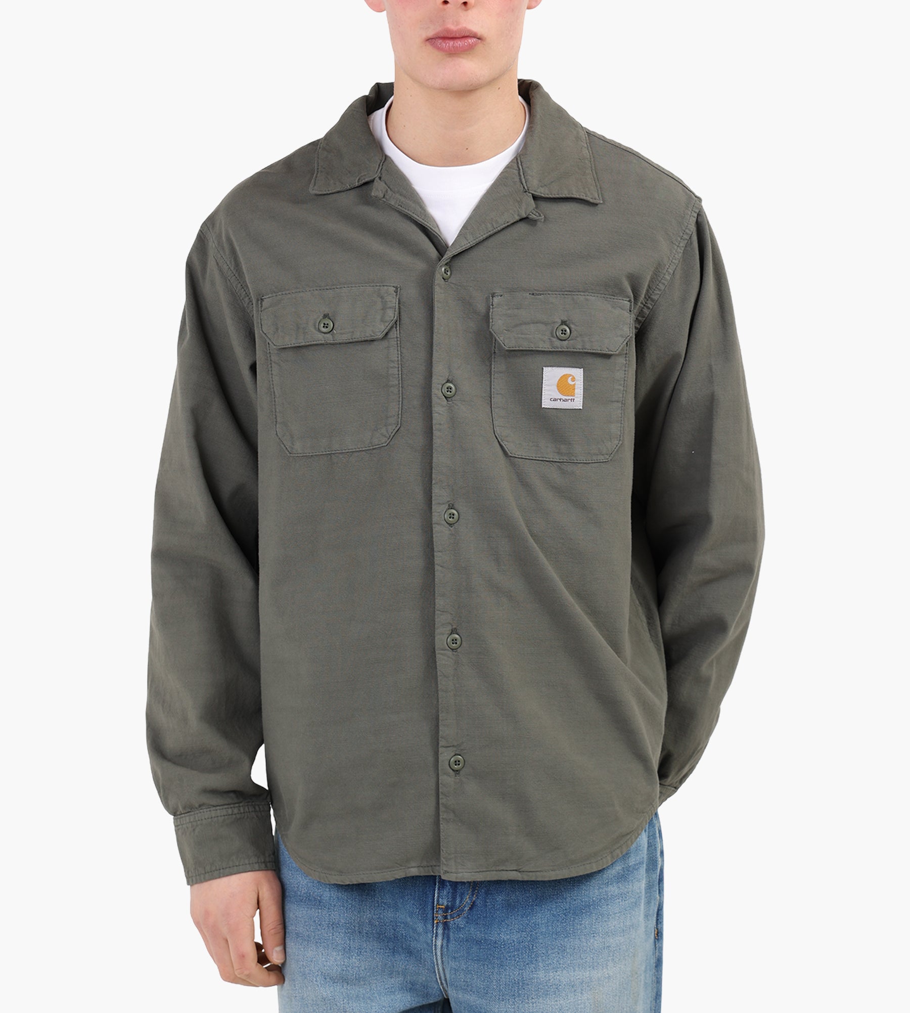 Carhartt WIP Long Sleeve Kelsey Shirt Leaf Garment Dyed