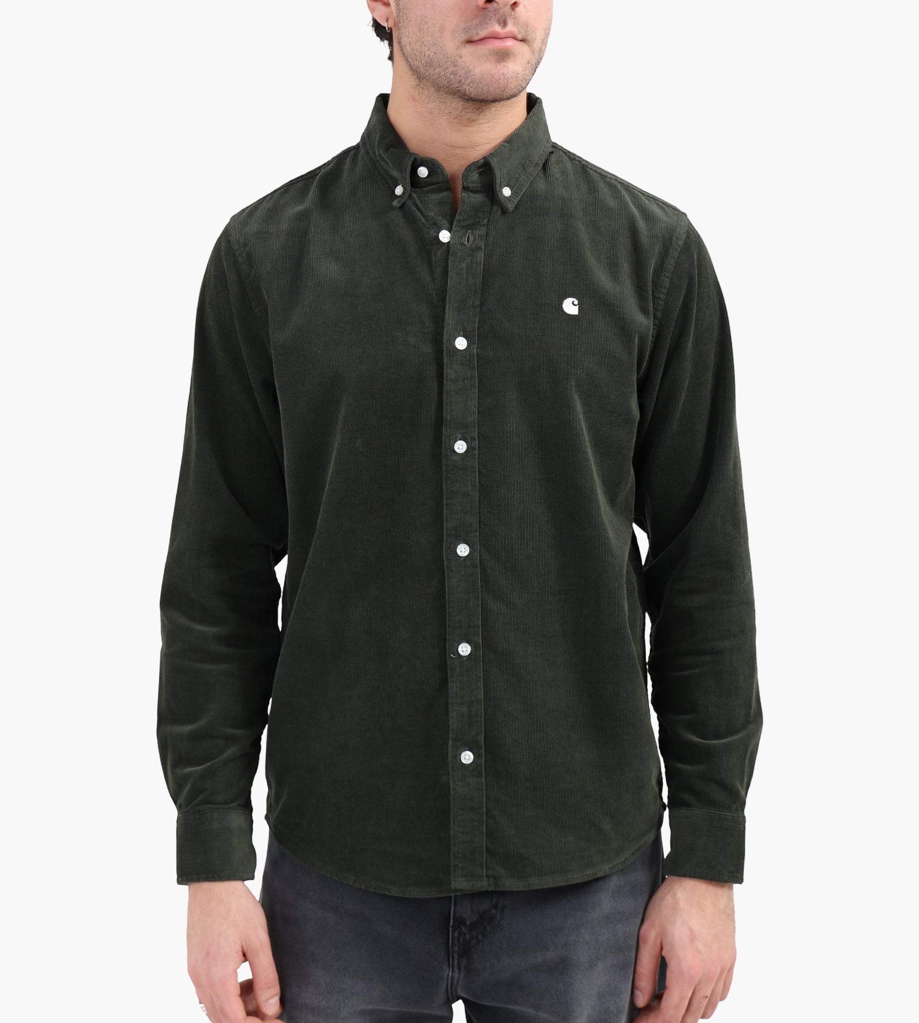 Carhartt WIP/長袖シャツ MADISON CORD SHIRT Carhartt WIP Long Sleeve Madison Fine Cord Shirt Opuntia Wax