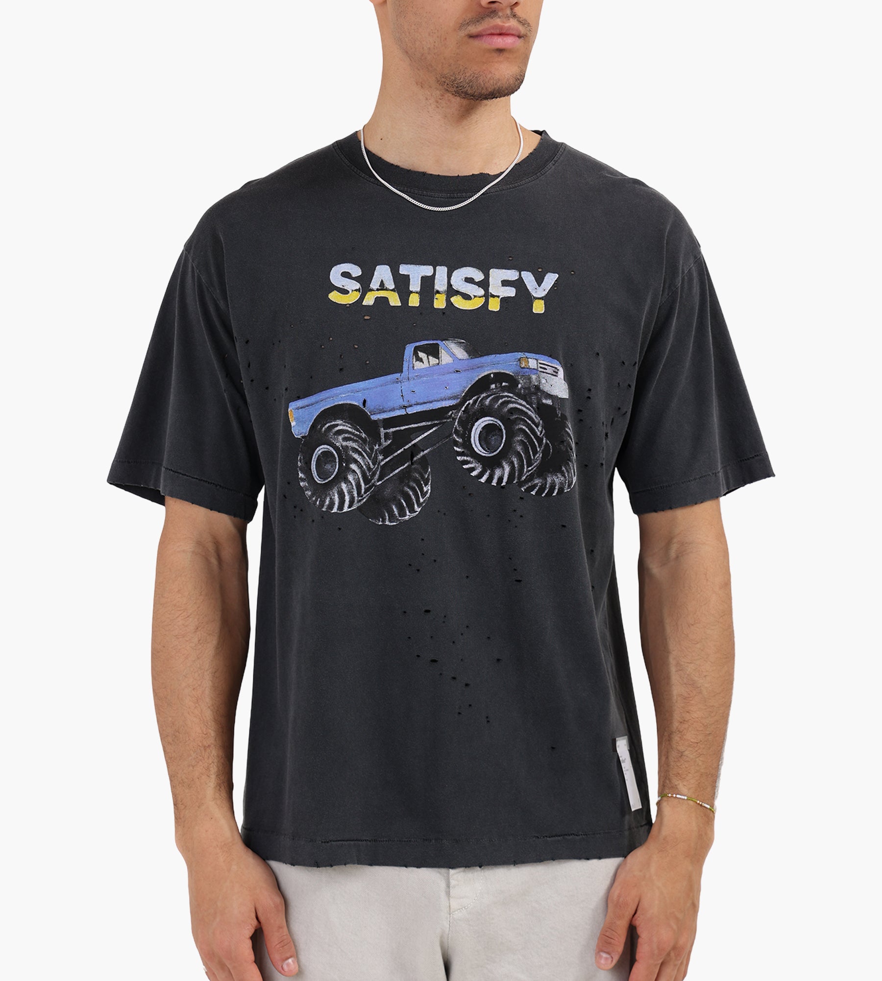 Satisfy MothTech T-Shirt Aged Black 00A21