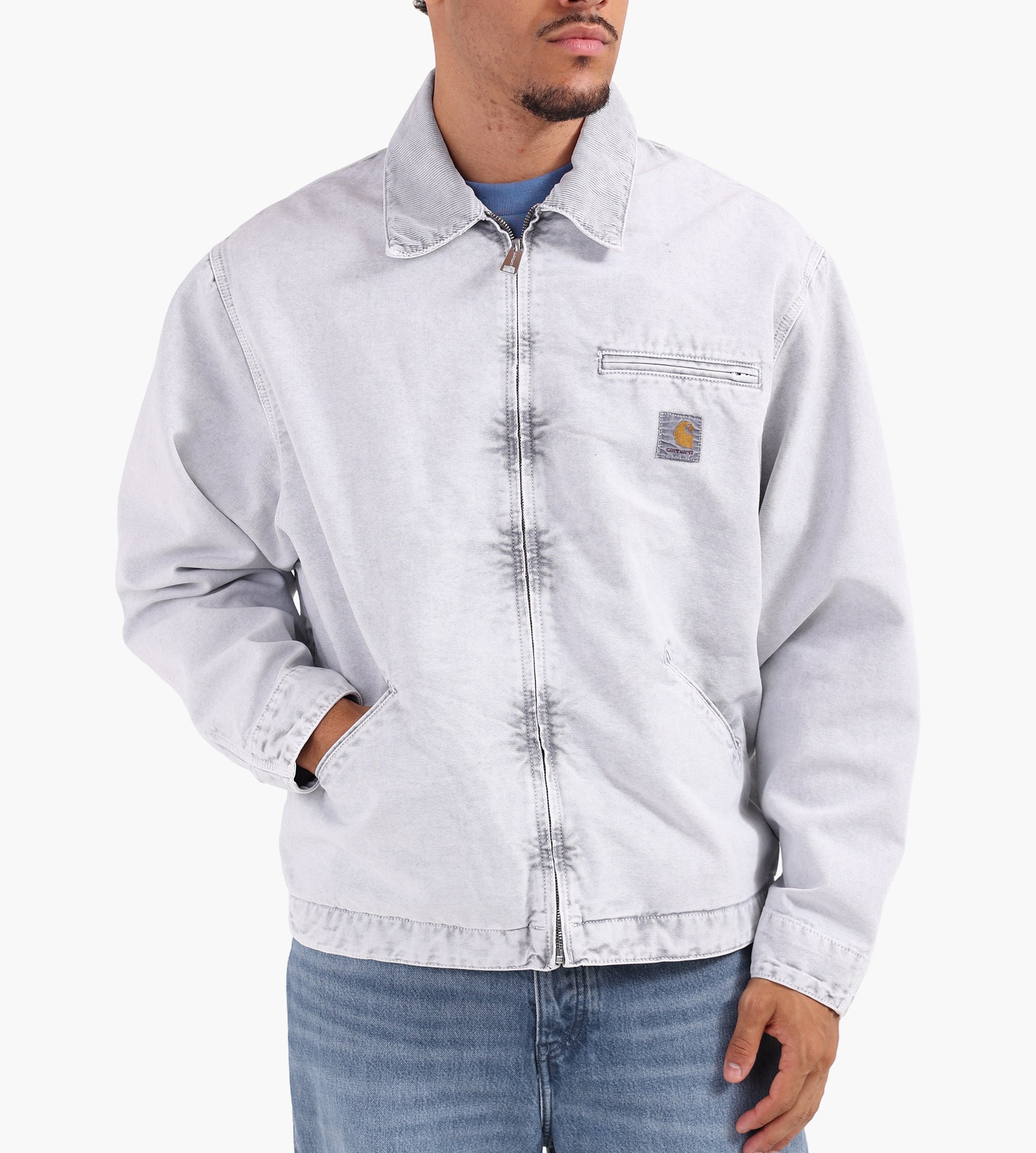 Carhartt WIP OG Detroit Jacket Black Black Chalk Wash