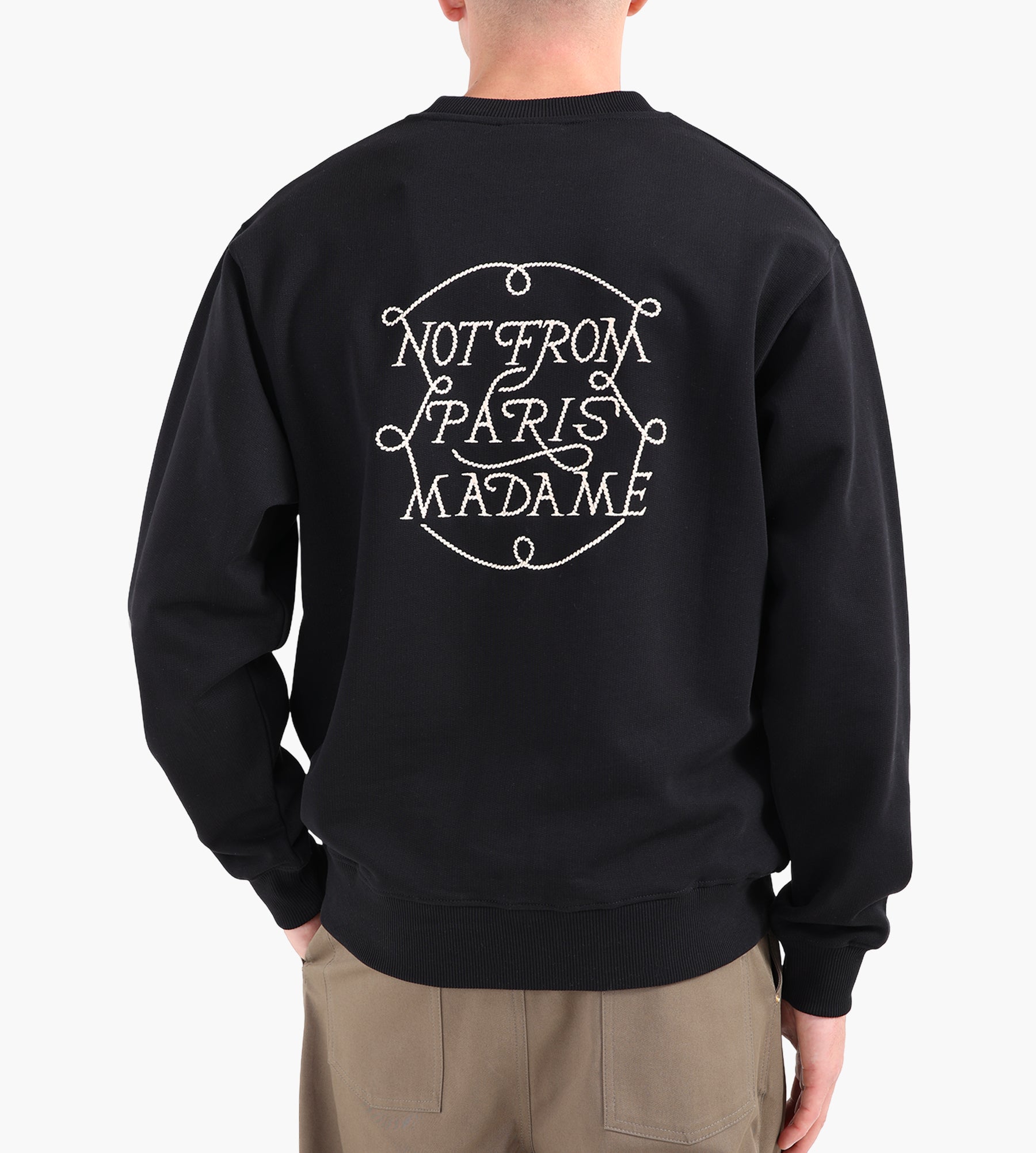 Drôle De Monsieur Le Sweatshirt Slogan Tresses Black
