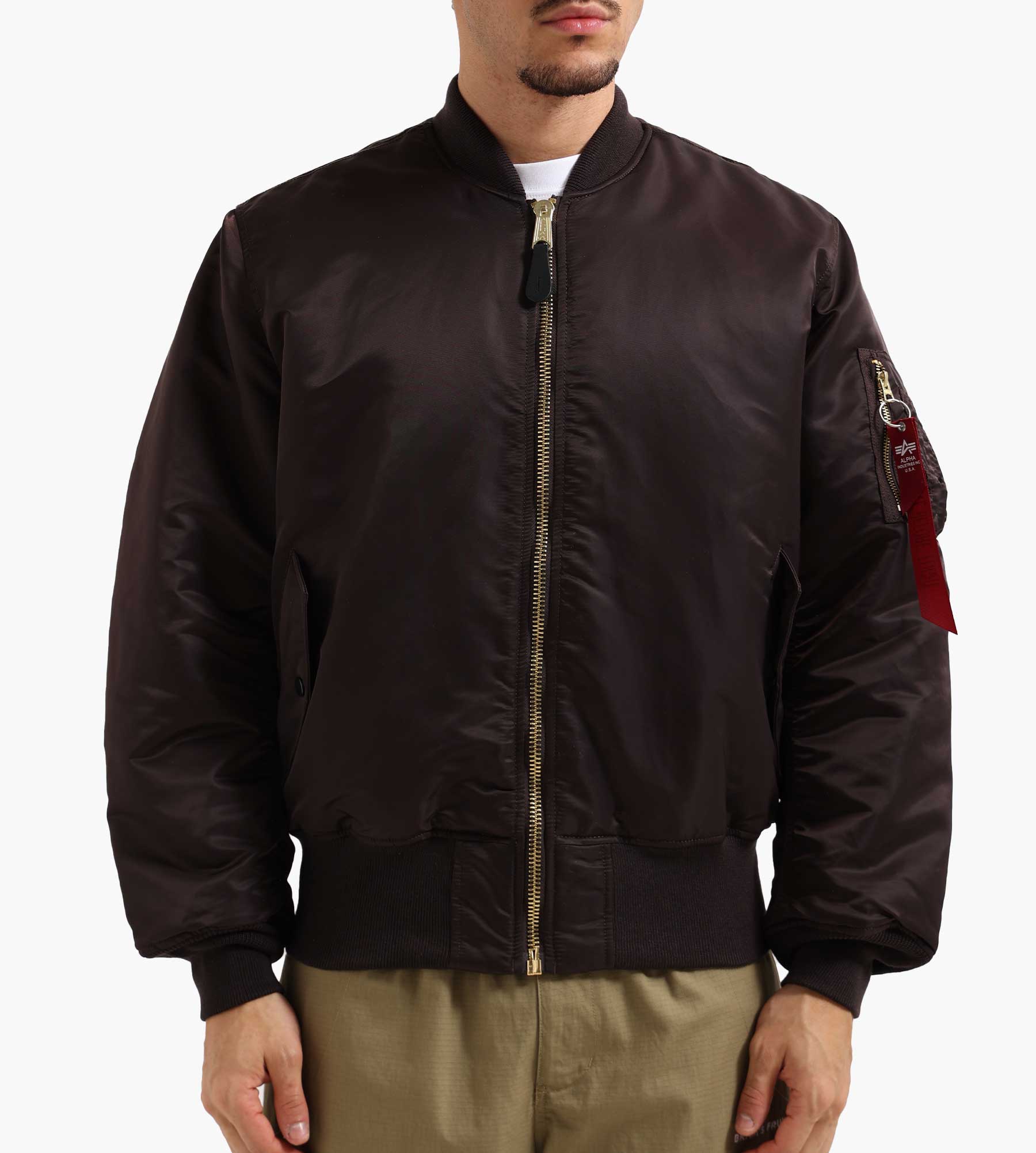 ALPHA INDUSTRIES MA-1 フライトジャケット ダークブラウン Alpha Industries（アルファ・インダストリーズ） ma1 ma-1 メンズ