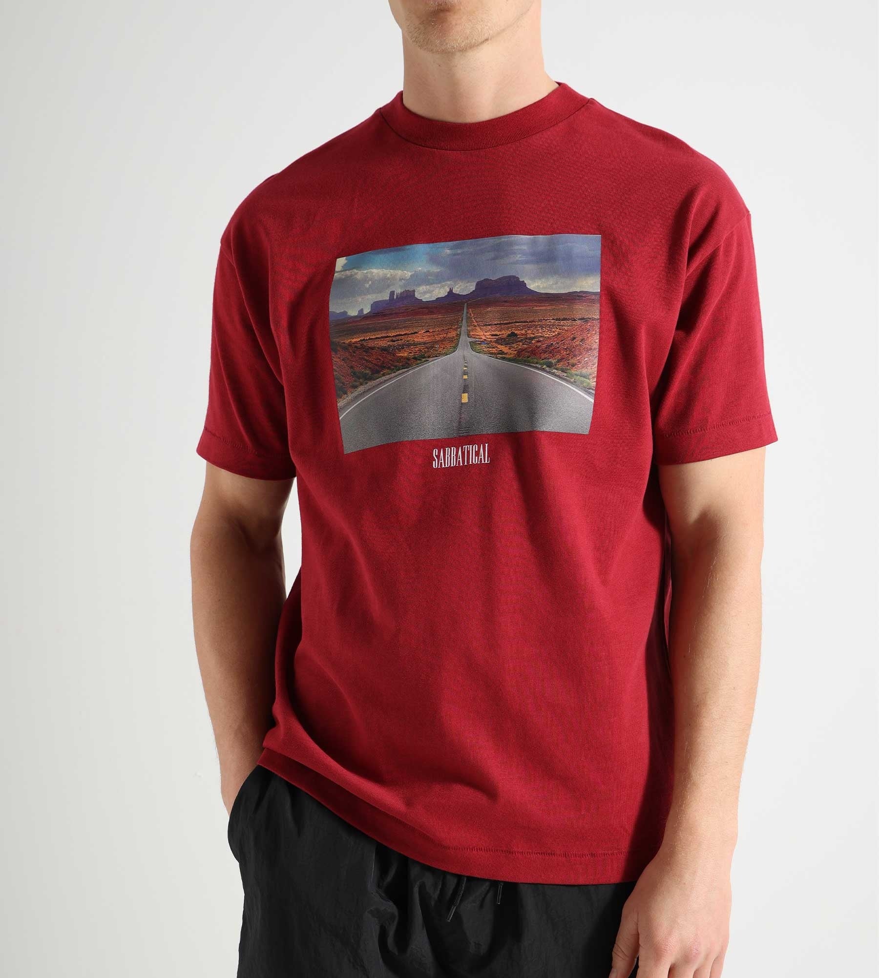 Sabbatical Valley T-Shirt Sapphire Red | Baskèts