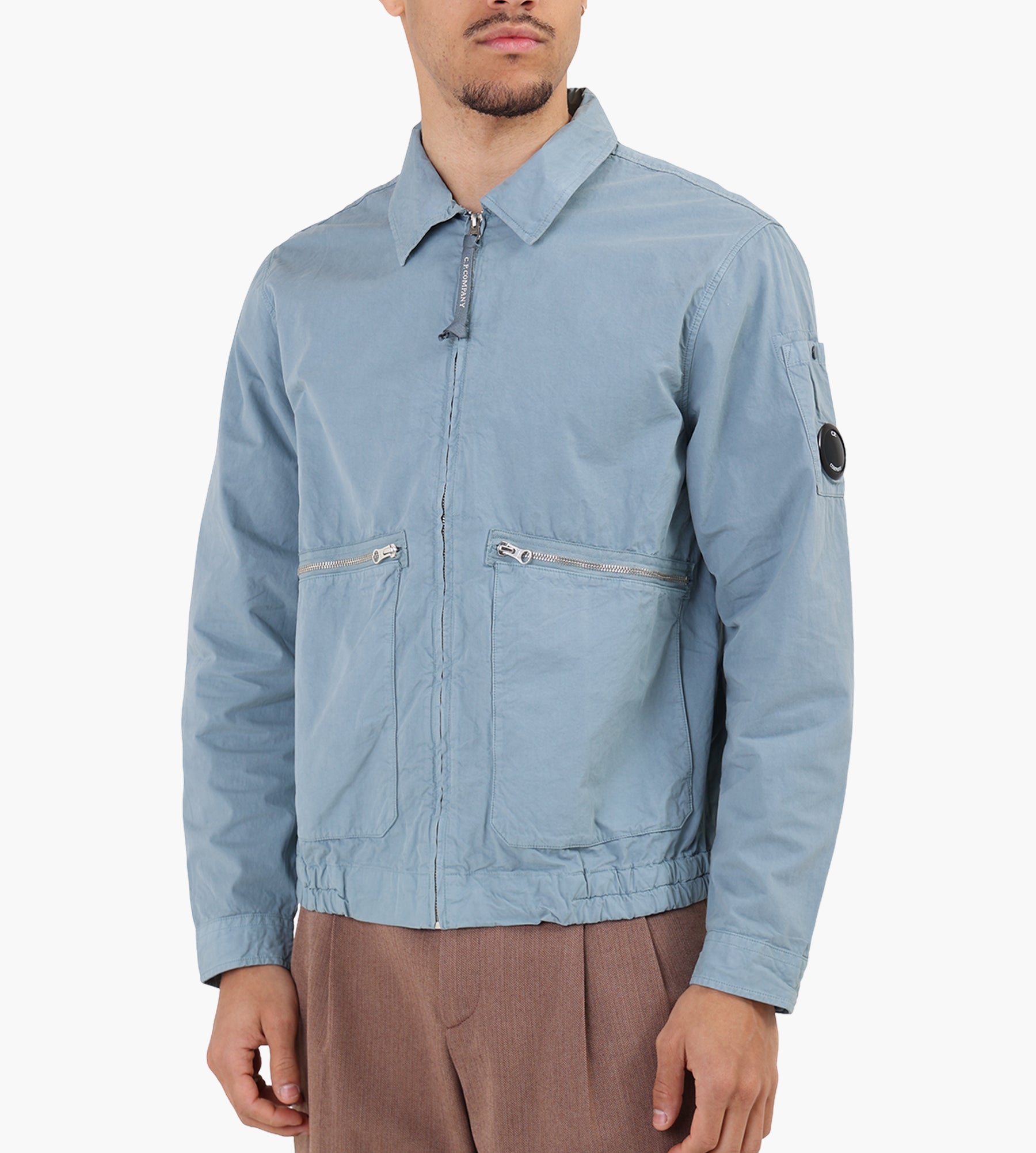 C.P. Company Overshirt Overshirt In Micro-Reps Silver Blue