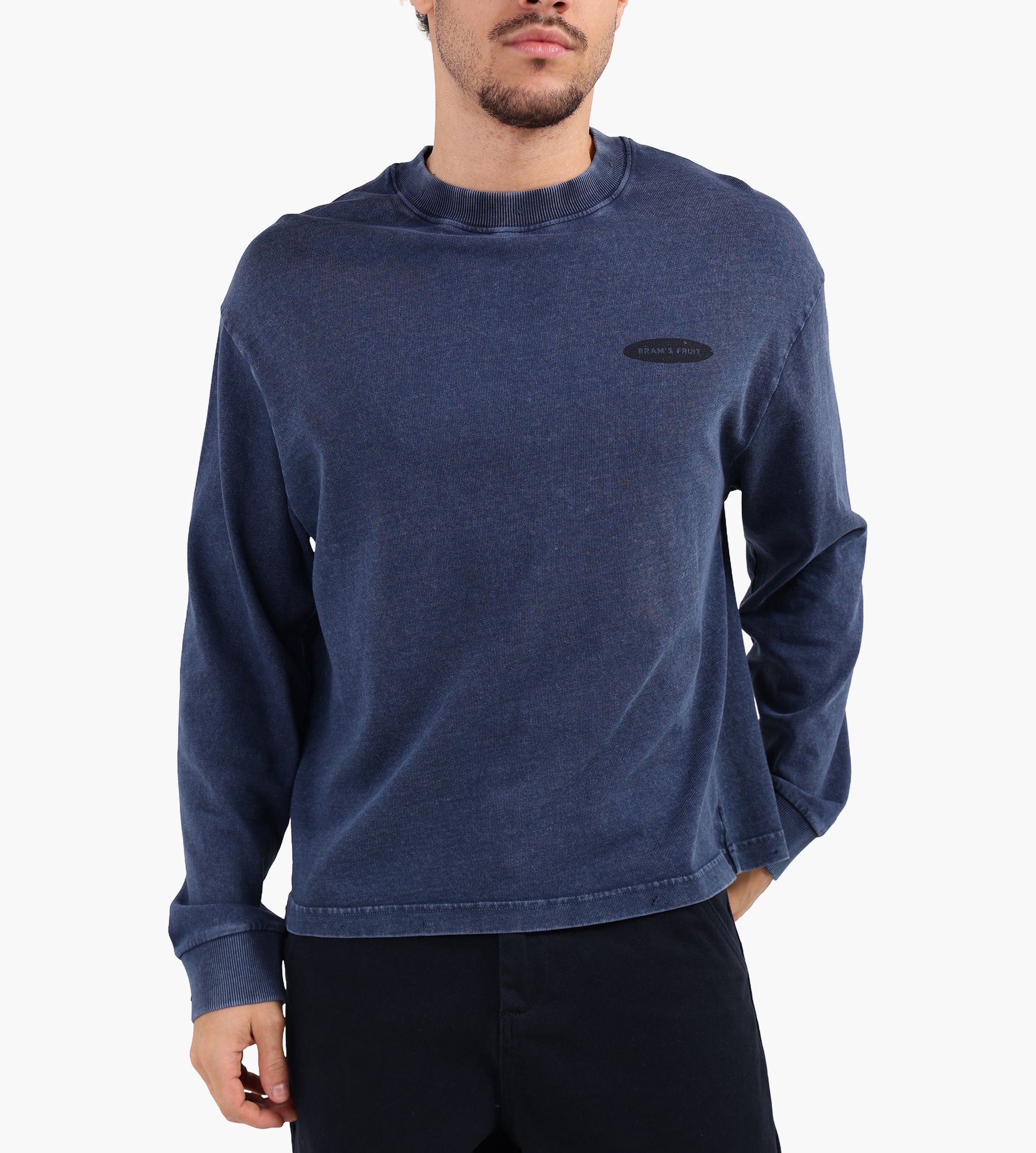 Bram's Fruit Distressed F*ck Off I'm Gardening Longsleeve Washed Midnight Blue