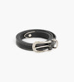 OLAF Contrast Stitch Leather Belt Black