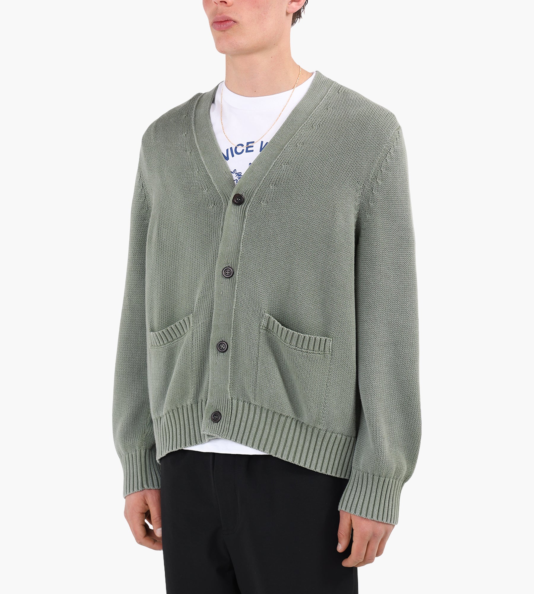 Corridor Acid Wash Cardigan Sea