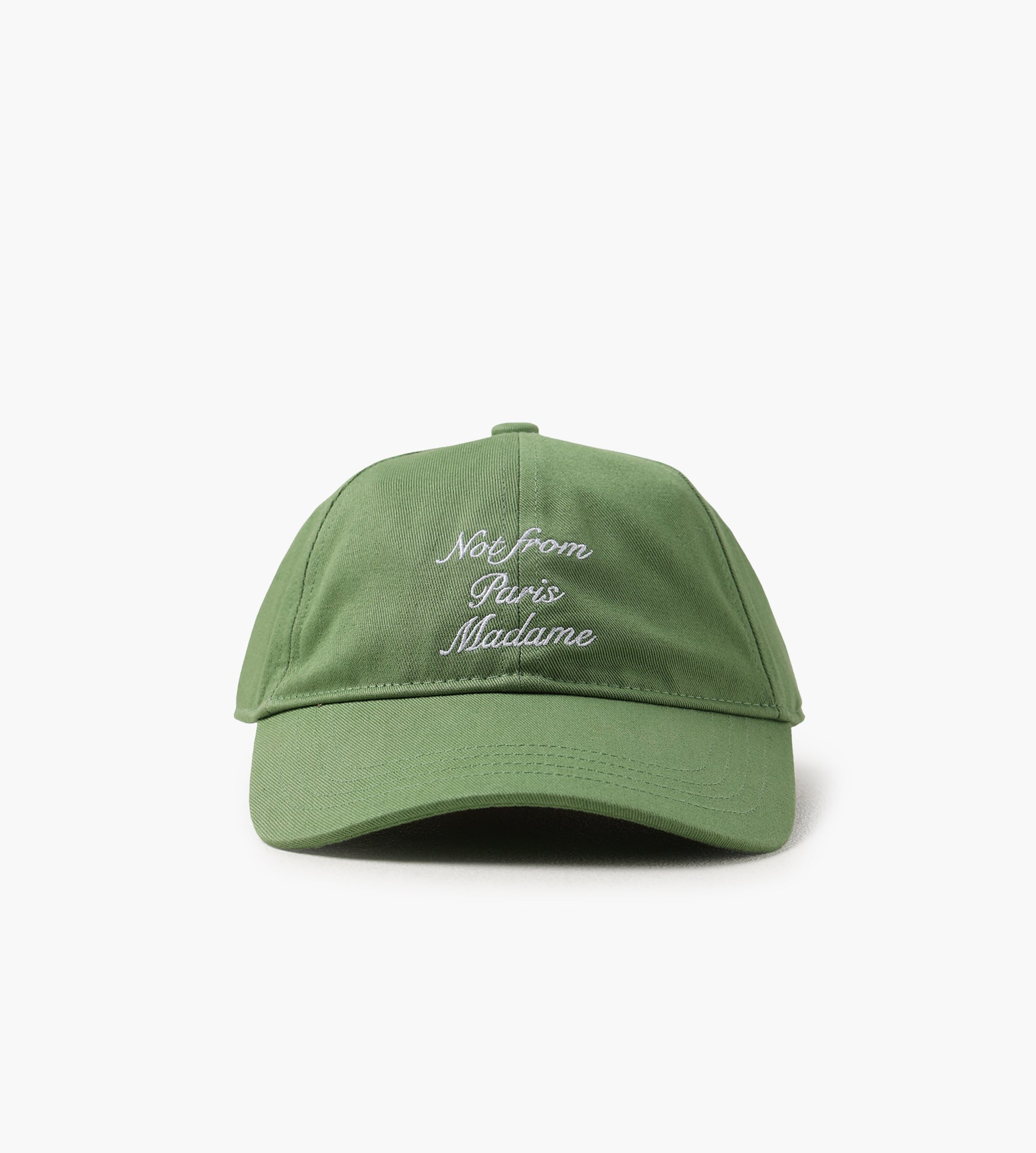Drôle de Monsieur Casquette Slogan Calligraphy Light Green