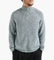 Palmes Knitted Zip Sweater Off-White Green