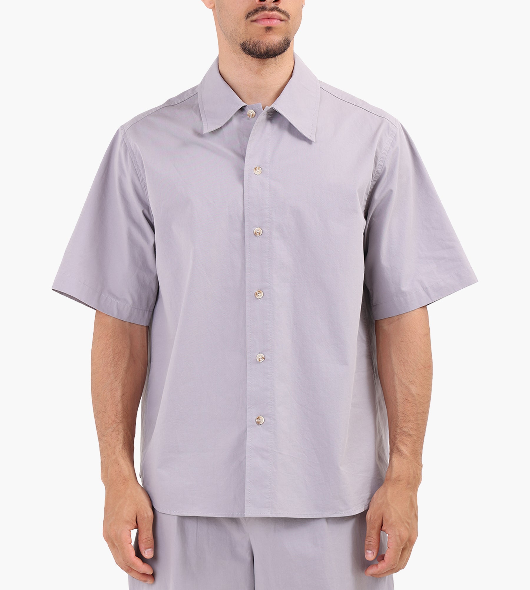 Libertine-Libertine Carbon 3690 Short Sleeve Shirt Warm Grey