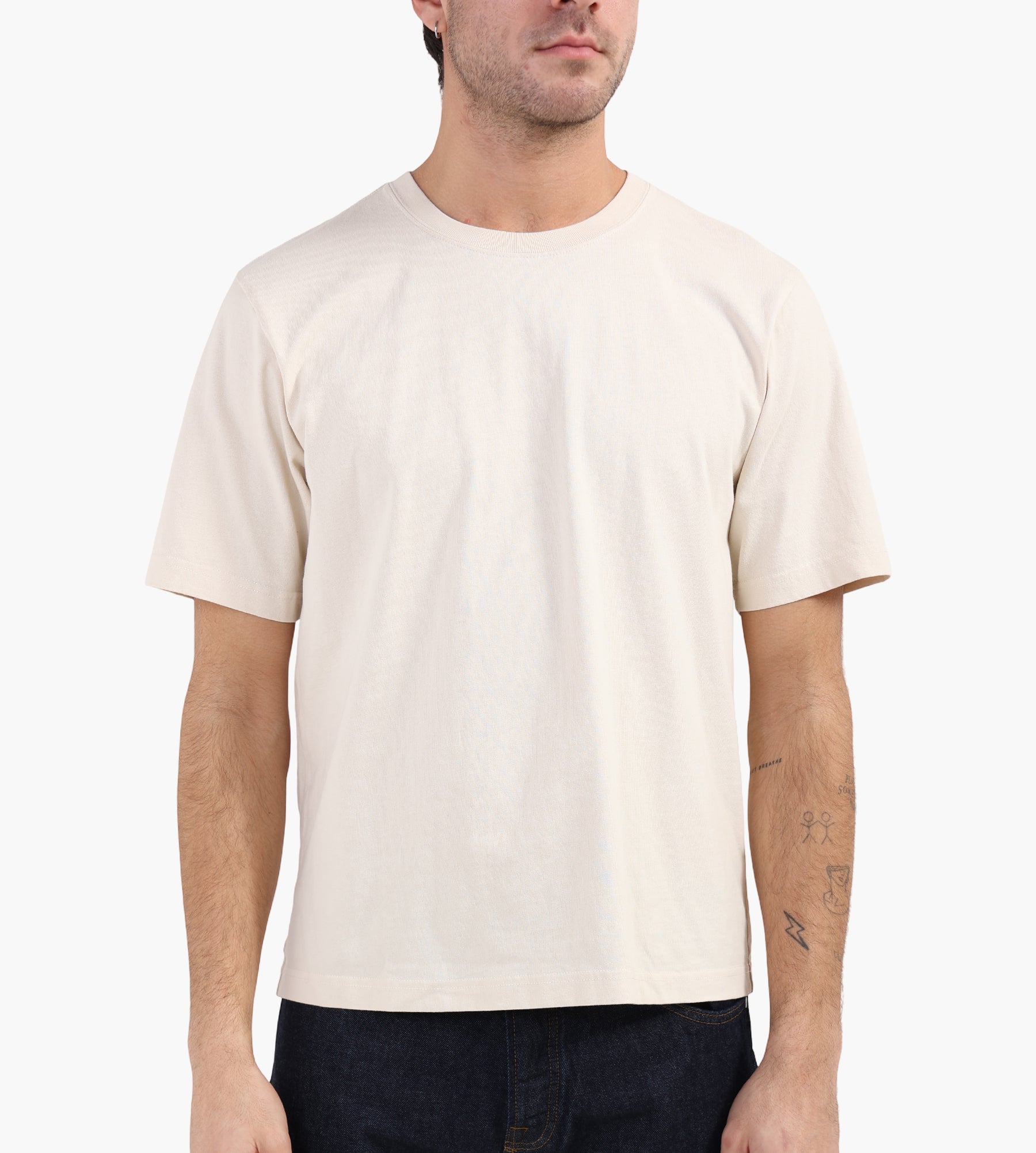 NN.07 Jett Tee Print 30026 Ivory - NN.07 - Clothing