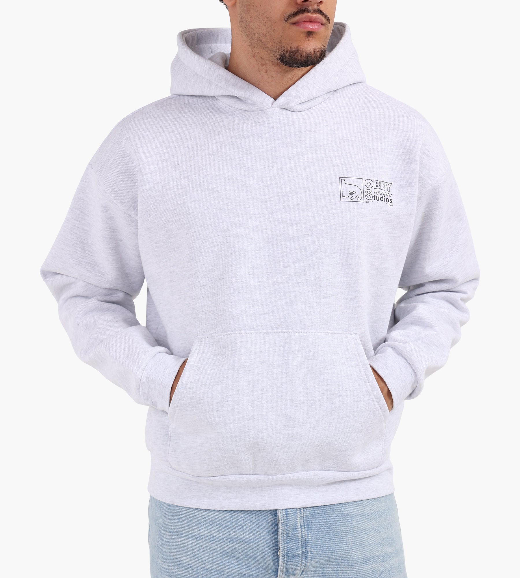 Obey Nico Extra Heavy Hoodie Ash Grey