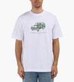 Café-Mountain Scrrible Rangey Tee Natural And Ivy Green