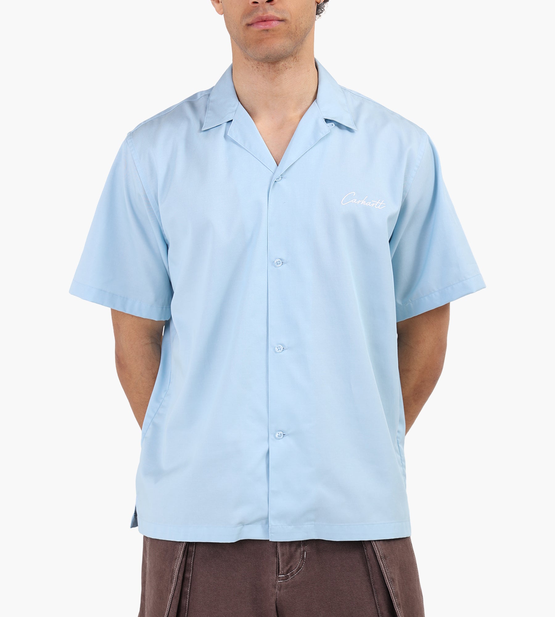 Carhartt WIP Short Sleeve Delray Shirt Icaria White