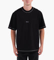ROA Info Stitch Organic T Shirt Black