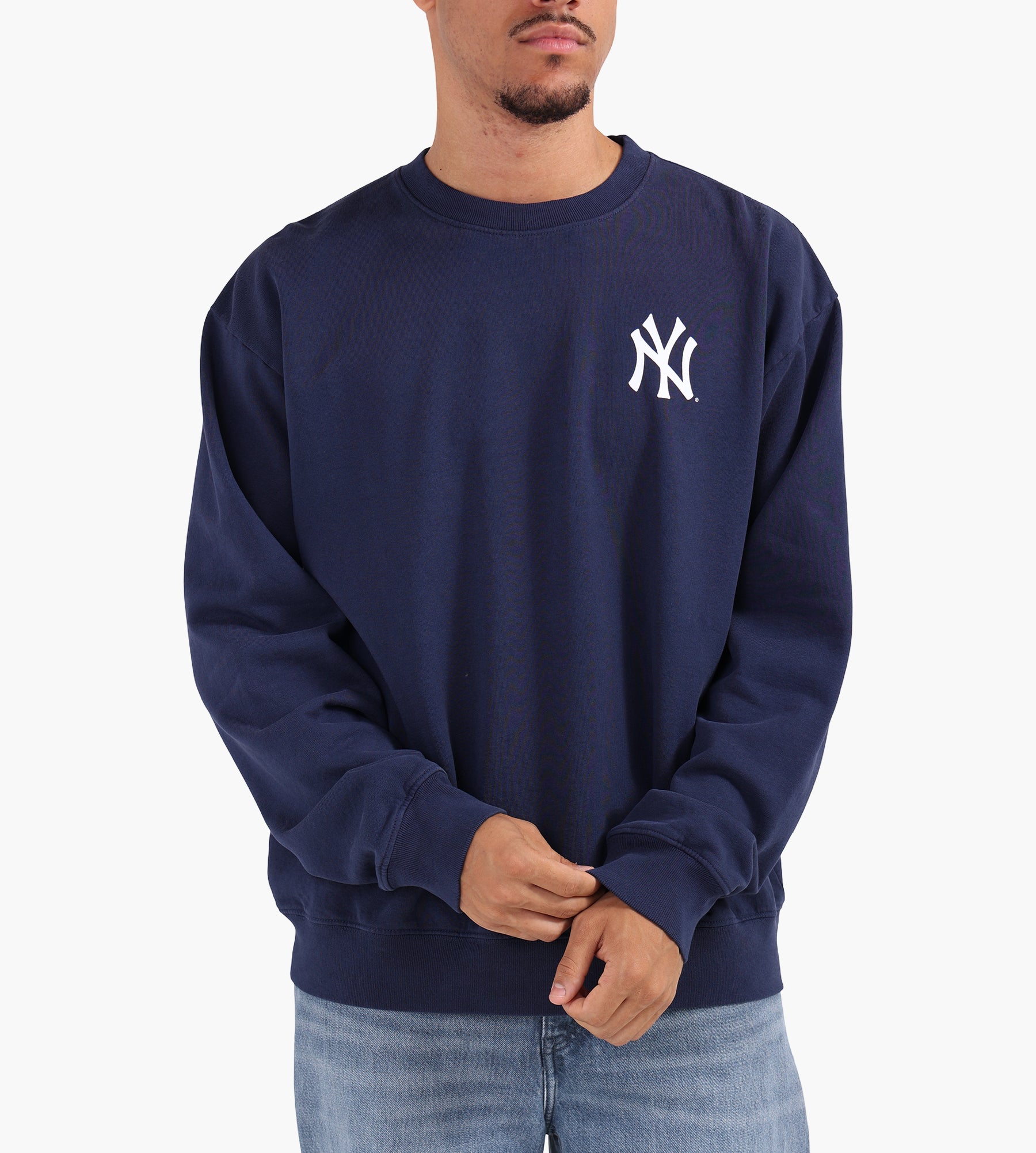 Sporty & Rich NY Yankees Serif Crewneck Dark Navy