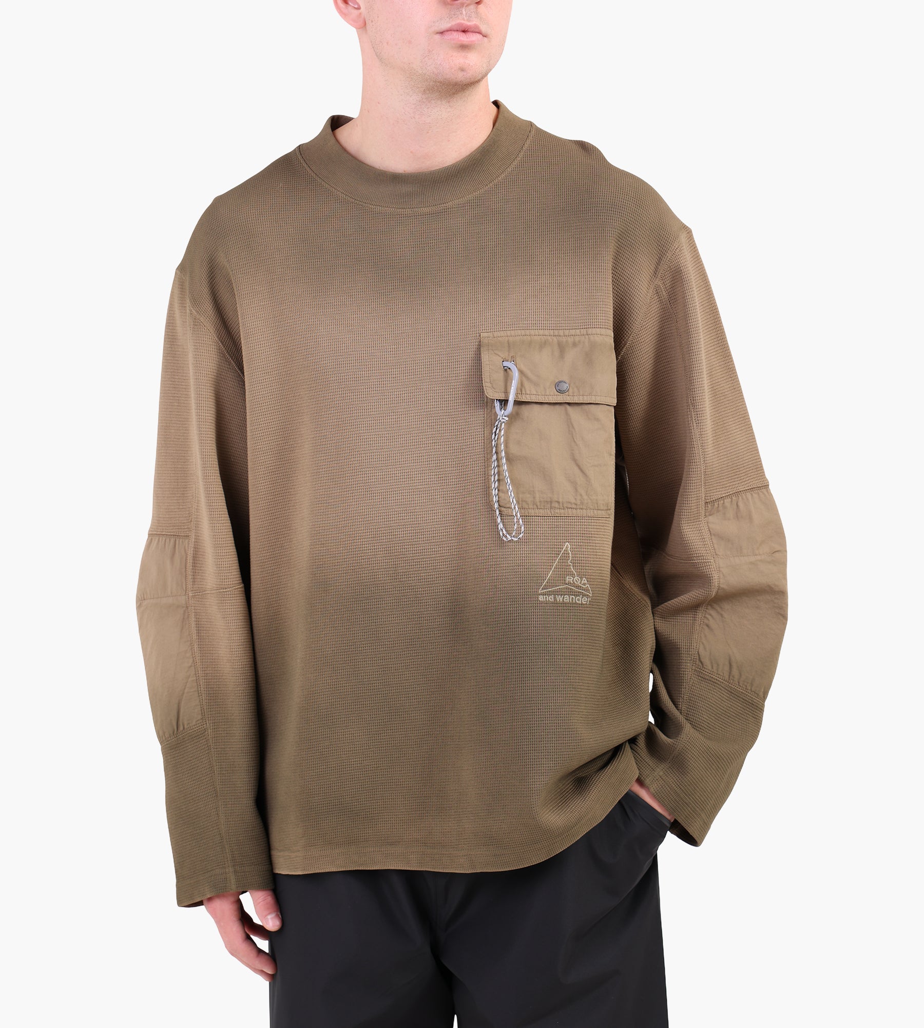 ROA x And Wander Garment-Dyed Long Sleeve Beige