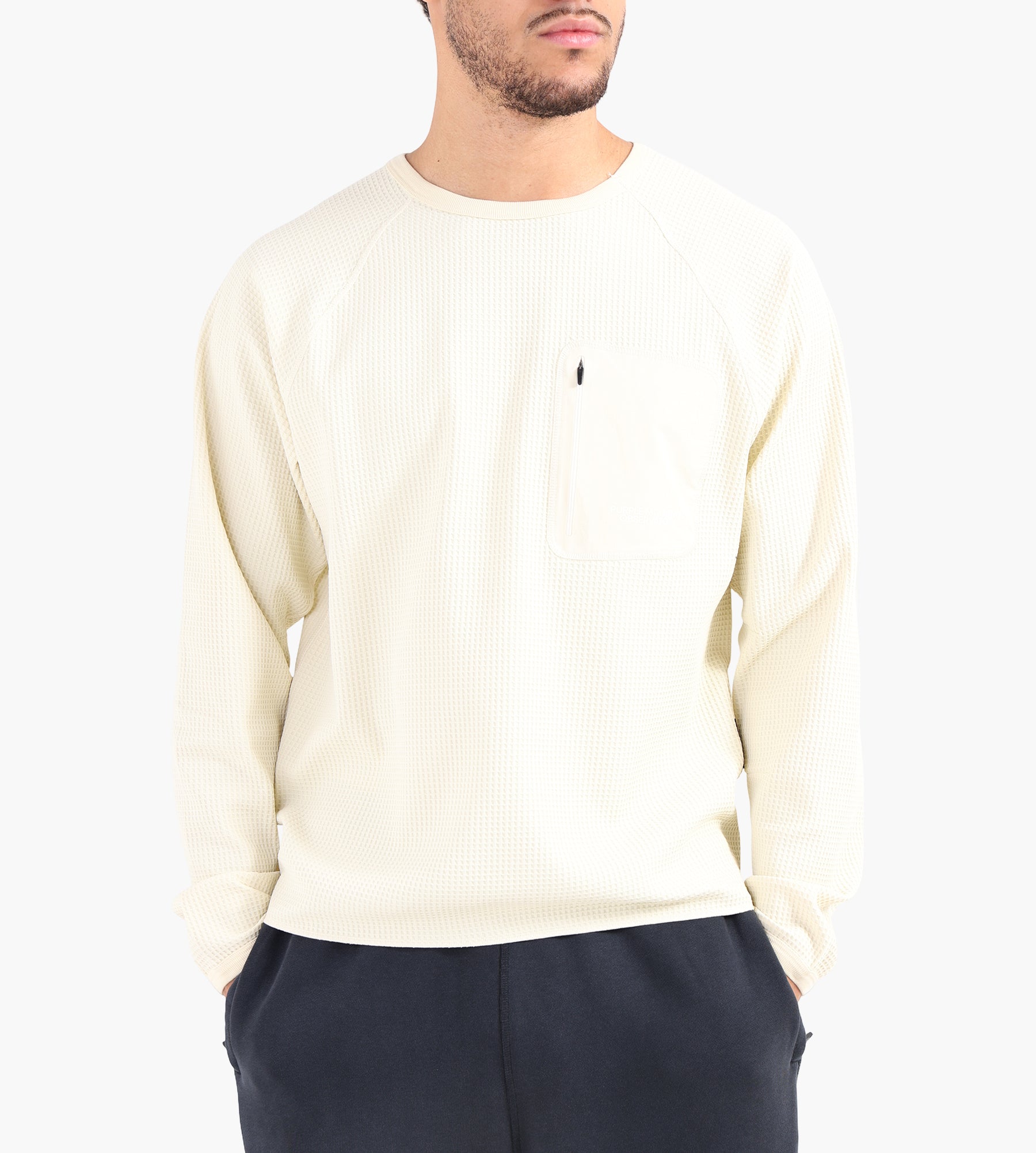 Purple Mountain Observatory Waffle Longsleeve Cream