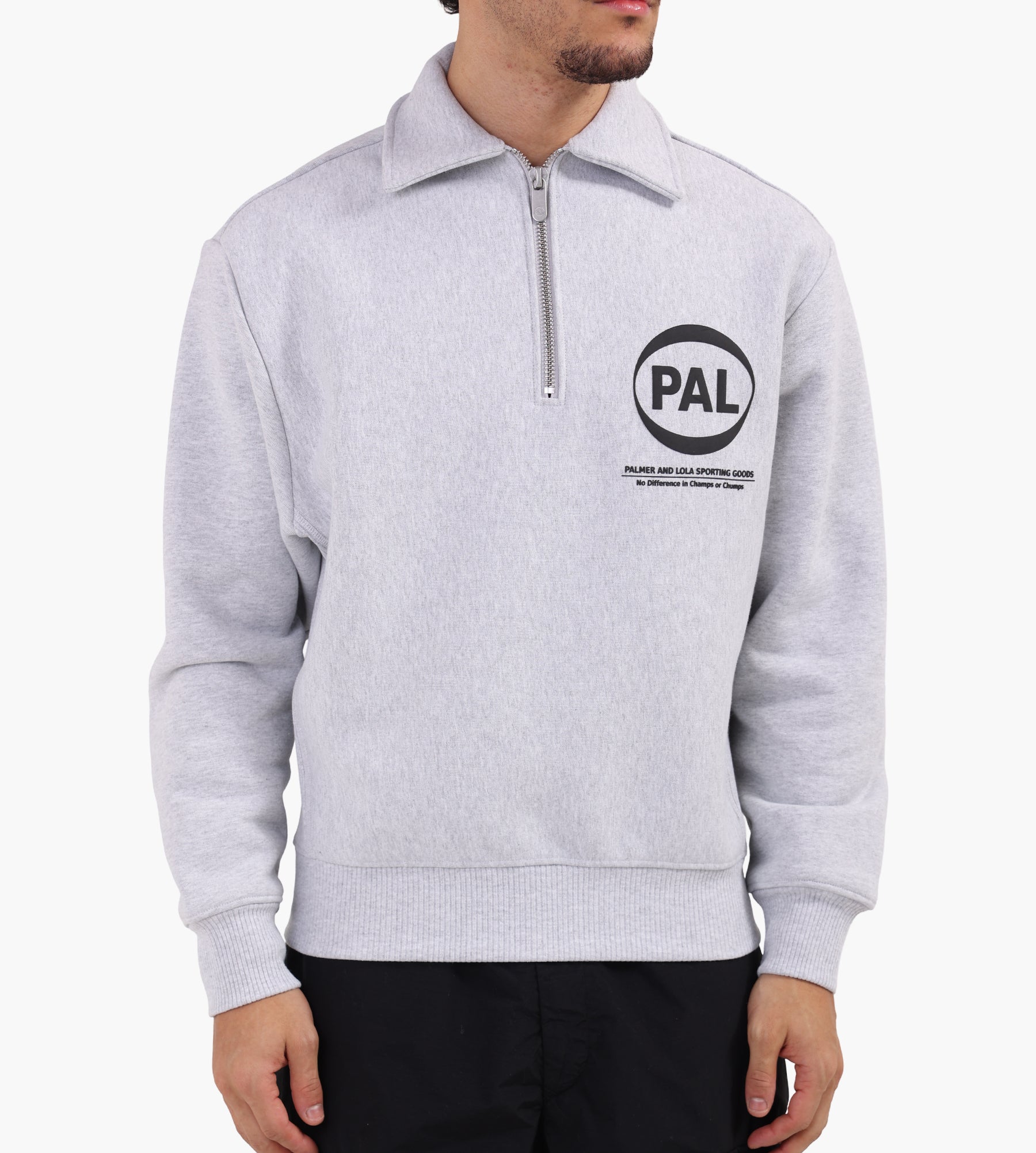 PAL Sporting Goods Pre Game Half Zip Light Gray Marl