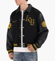 about:blank Letterman Jacket Wool Black