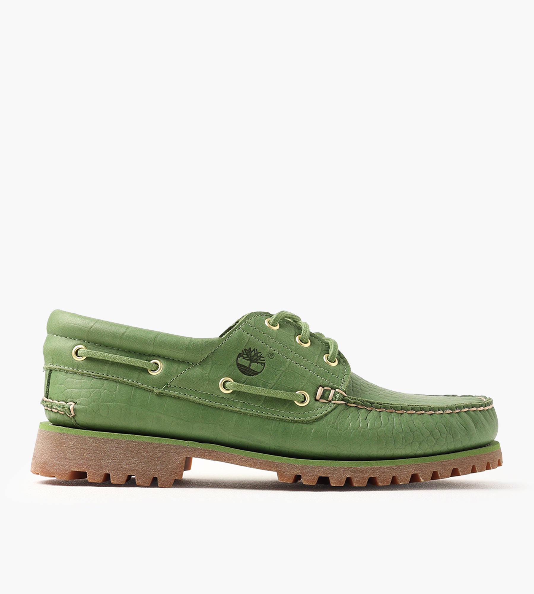 Timberland Authentic Boat Shoe Mid Green Full Grain