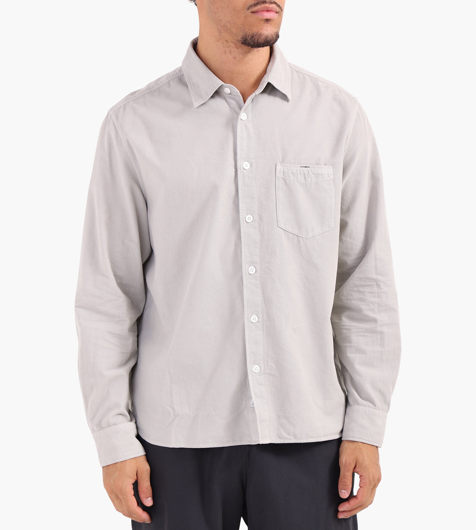 C.P. Company Shirts Long Sleeve In 2000 Stripes Corduroy London Fog