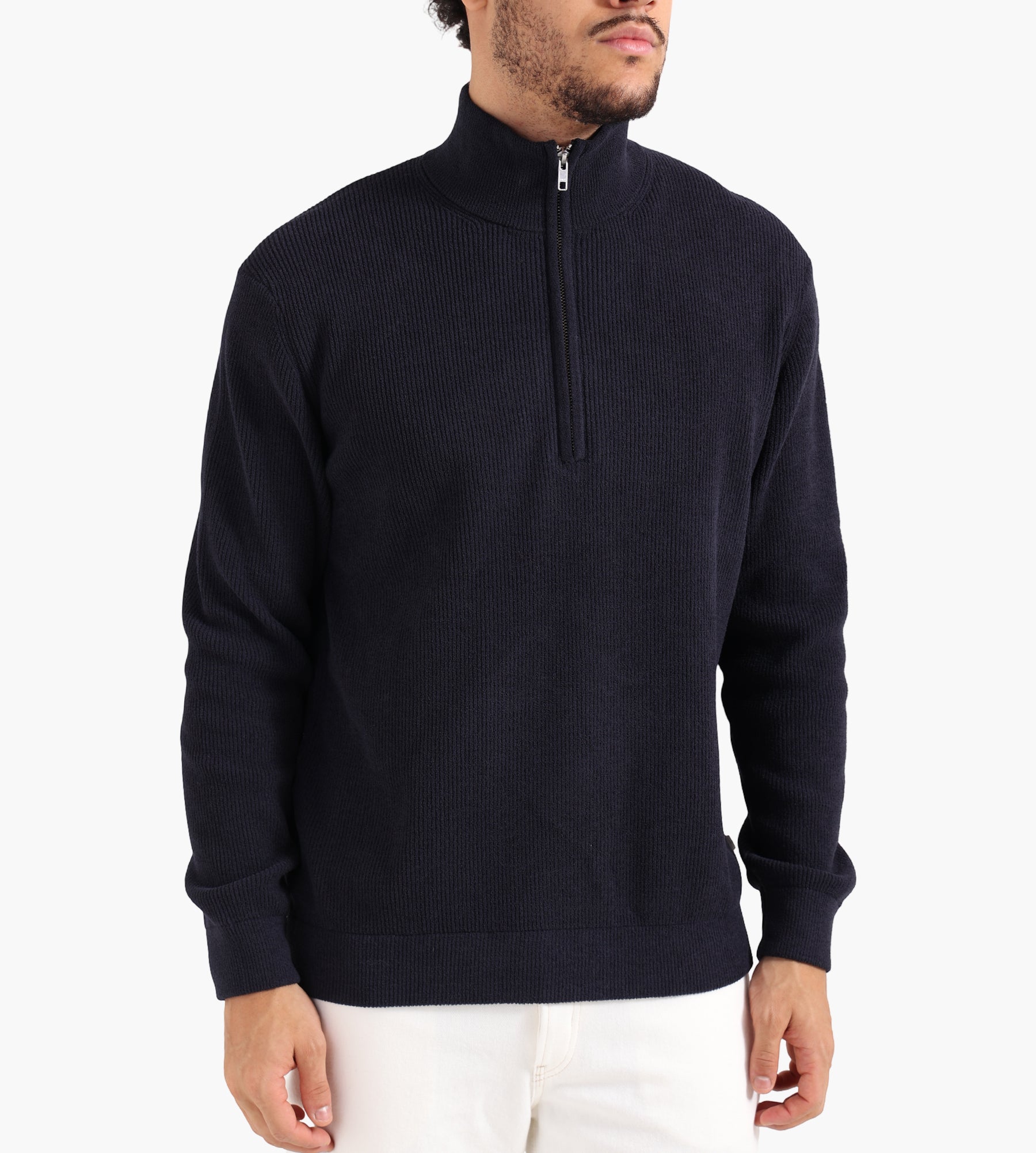 NN.07 Danny Half Zip Sweat 6429 Navy Blue