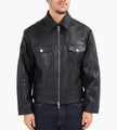 Won Hundred Mike Leather Jacket Black