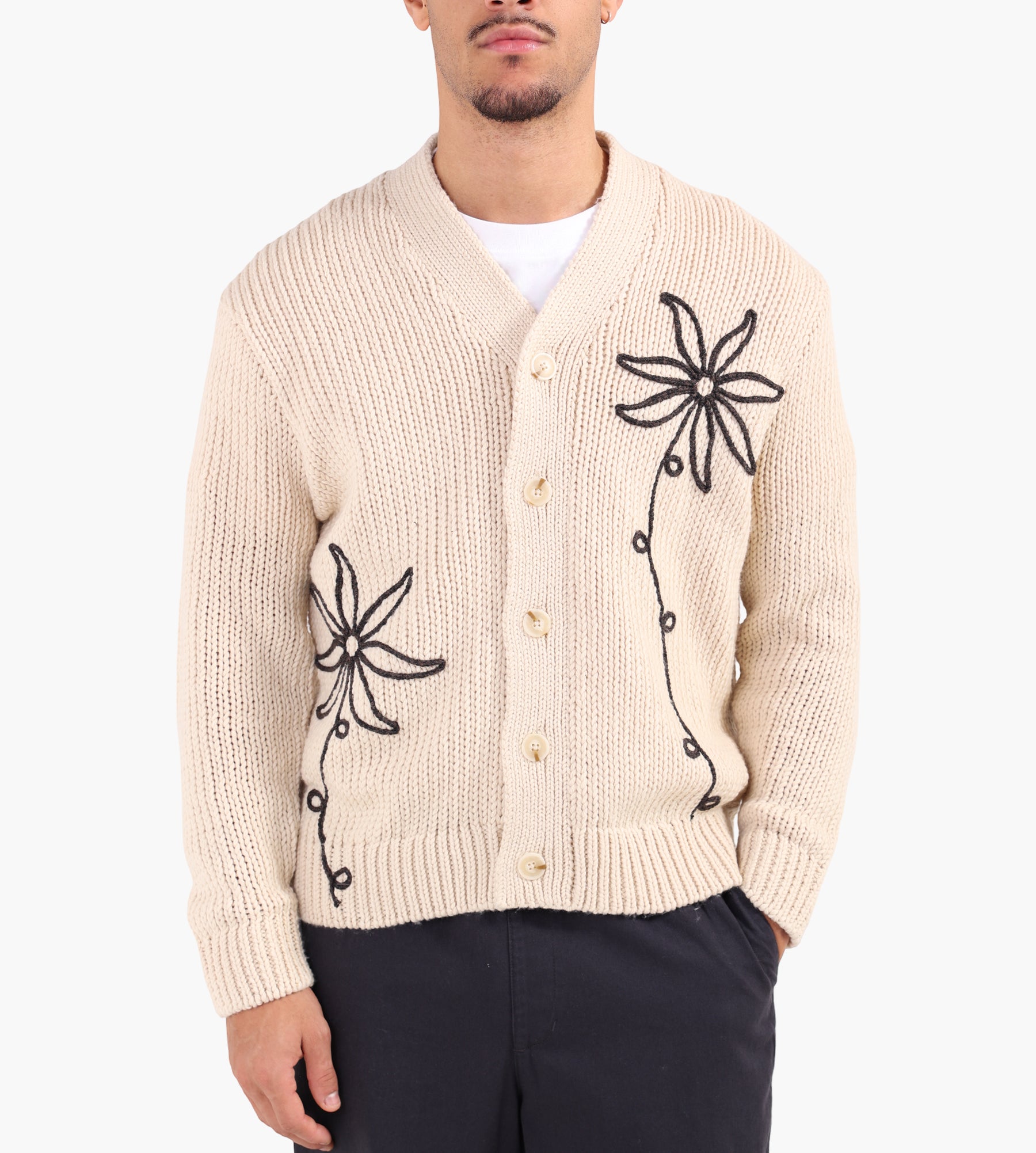 NN.07 Mika Flower Cardigan 6620 Ecru