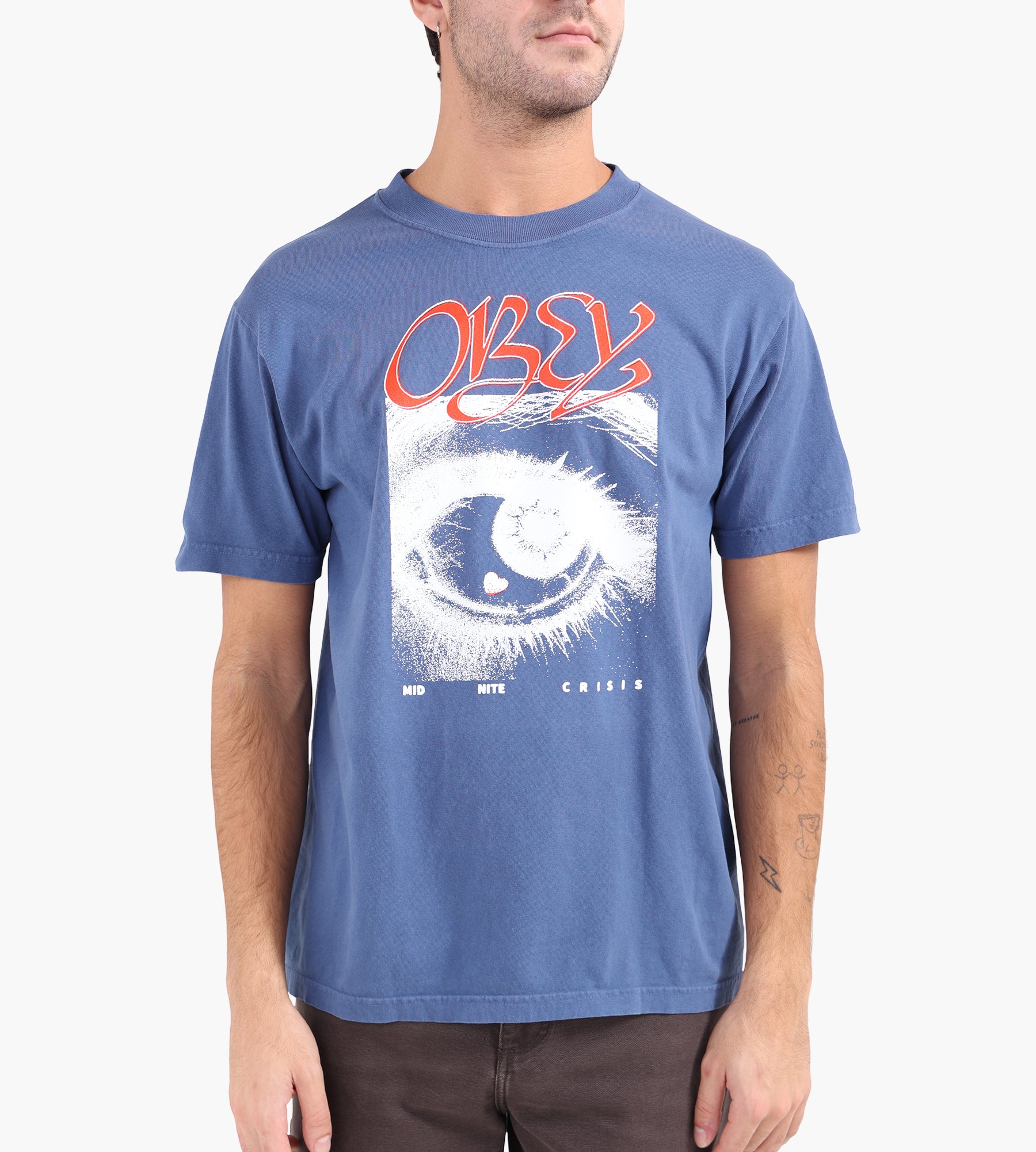 Obey Obey Midnite Crisis Tee Pigment Dark Denim