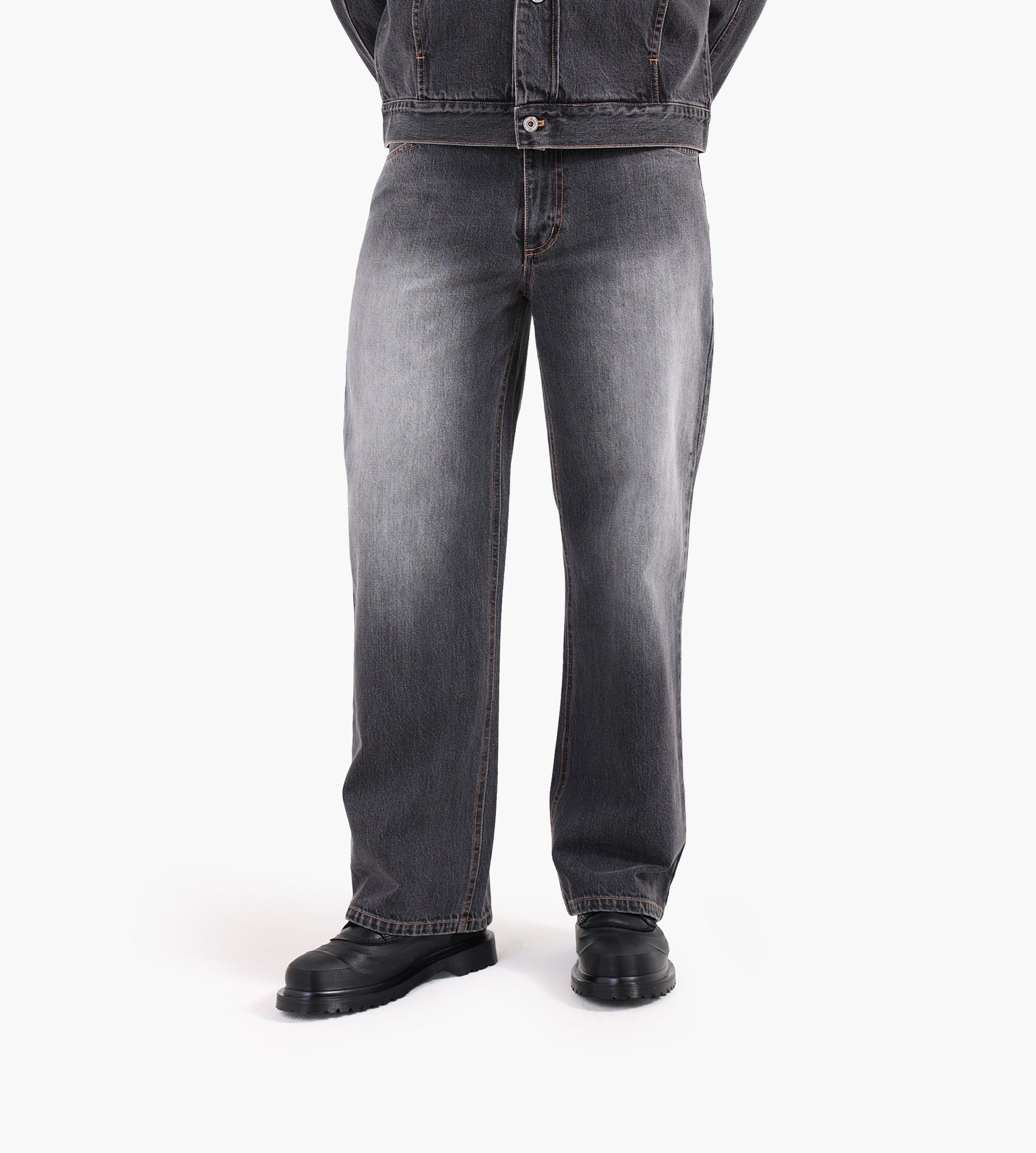 Pinkorange Stonewashed Jeans Grey