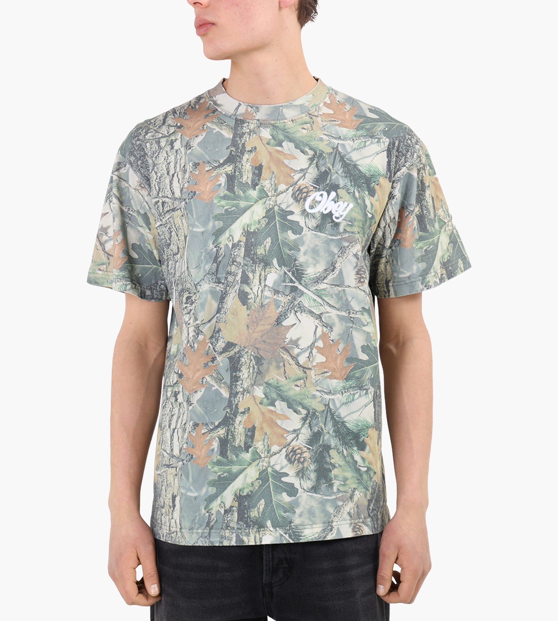 Obey Airbrushed Rose Tee Leaf Camo