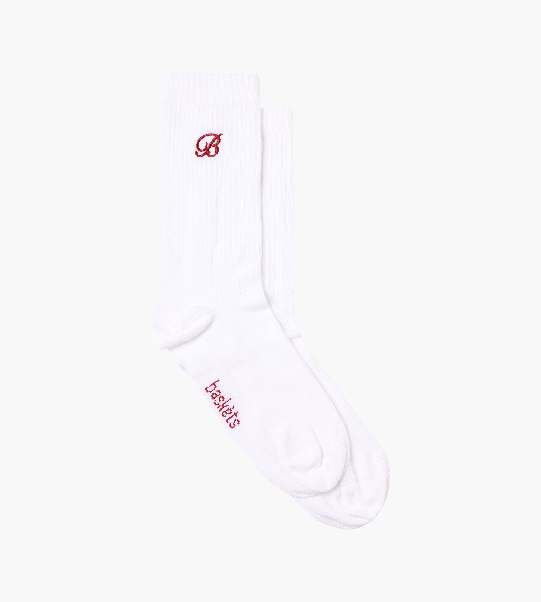 Baskèts Socks White Red