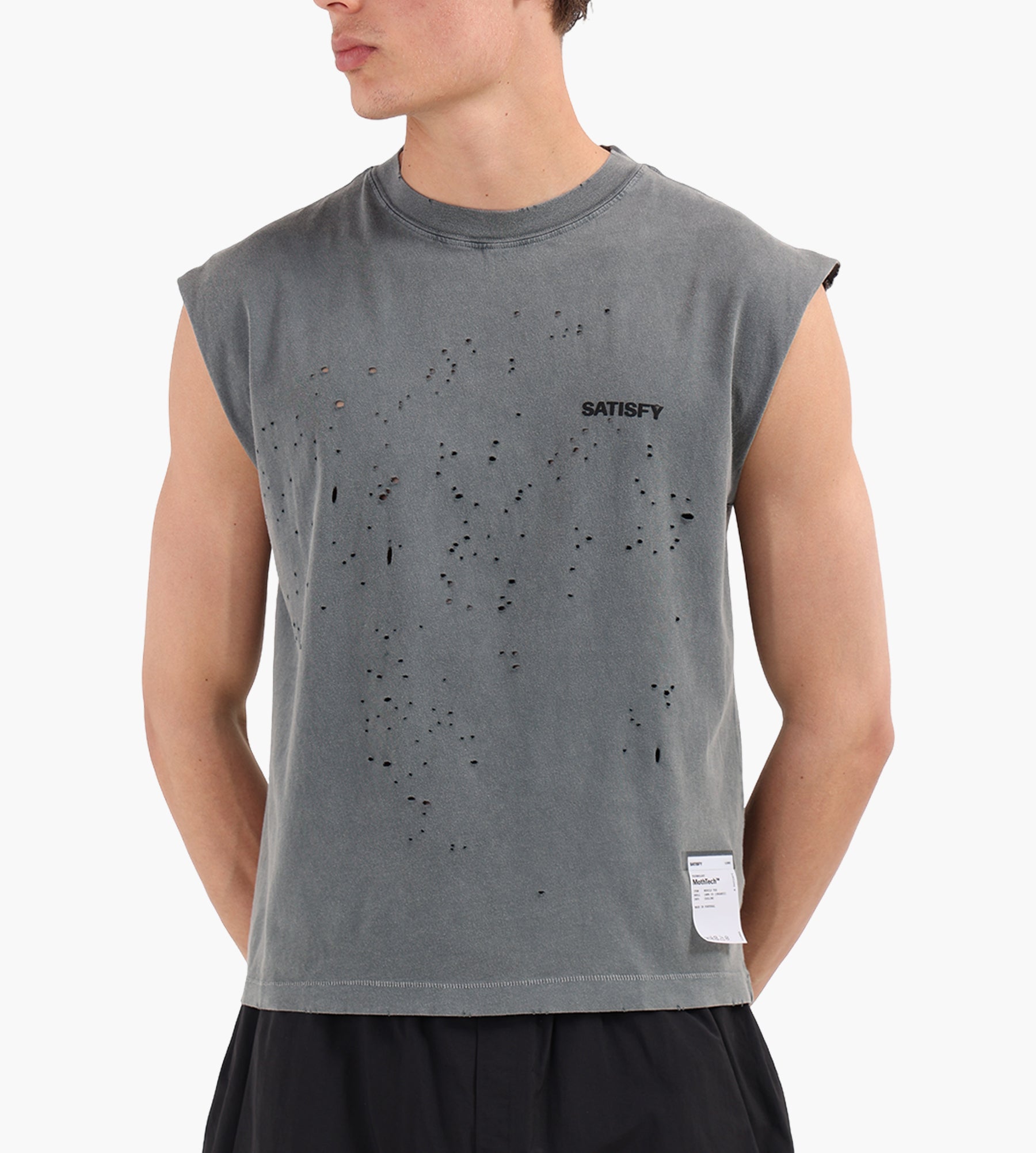 Satisfy MothTech Muscle Tee Faded Black