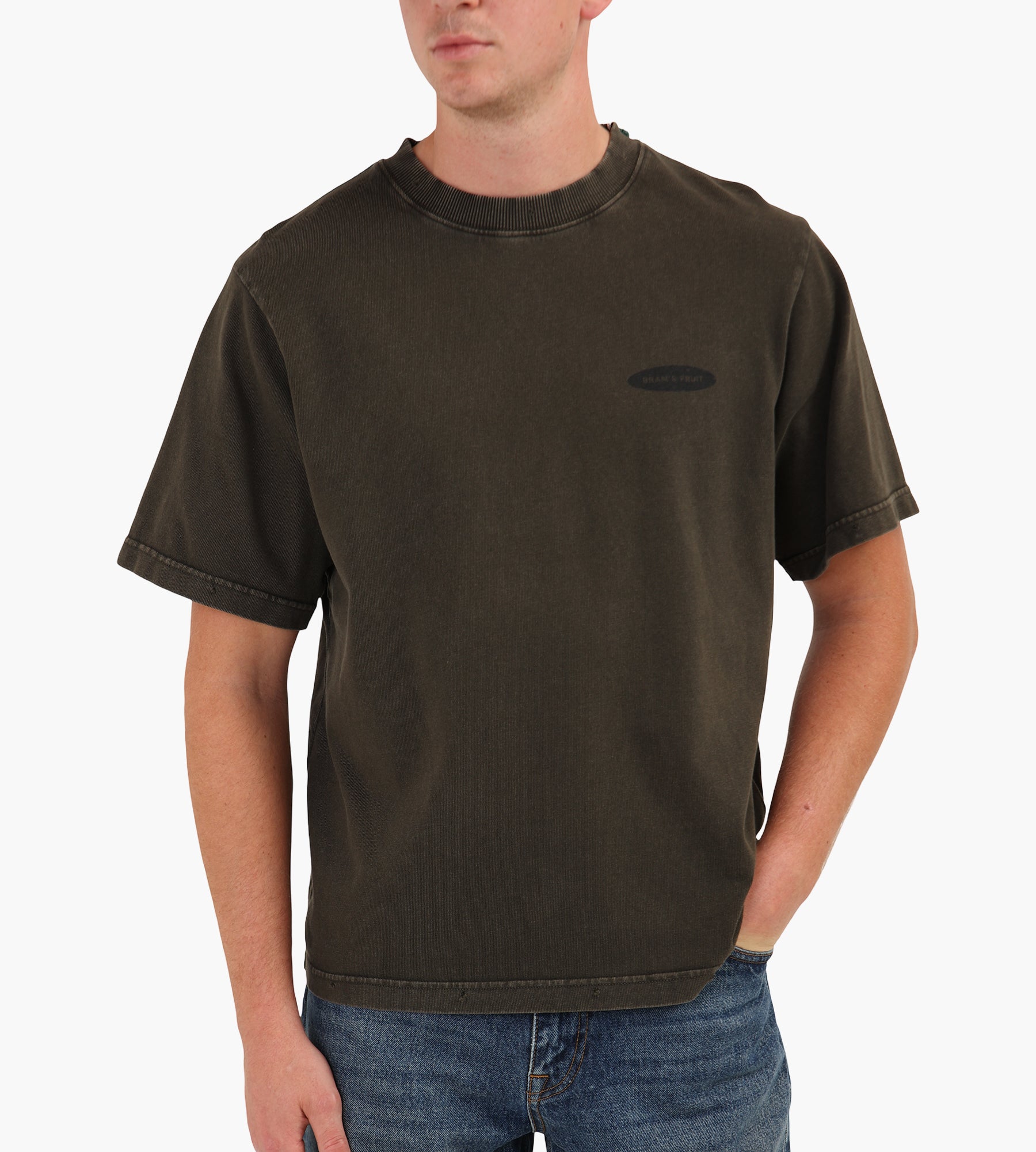 Bram's Fruit Distressed F*ck Off T-shirt Washed Charcoal