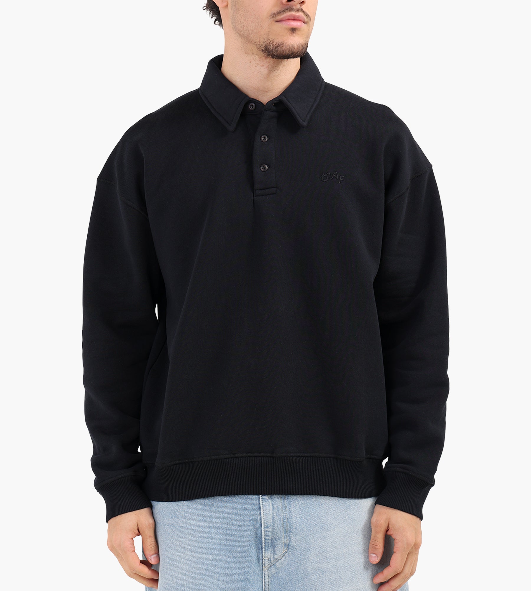 OLAF Signature Oversized Polo Black