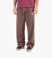 Sporty & Rich NY Crest Embroidered Wide Sweatpant Chocolate