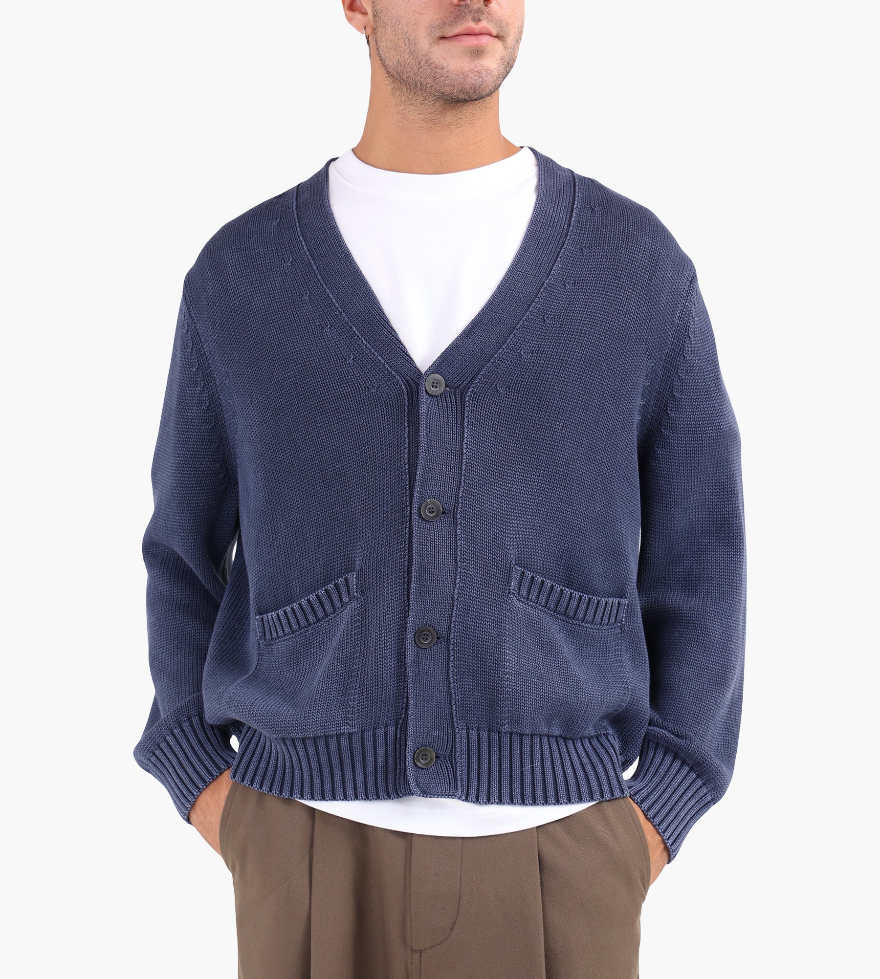 Corridor Acid Wash Cardigan Midnight
