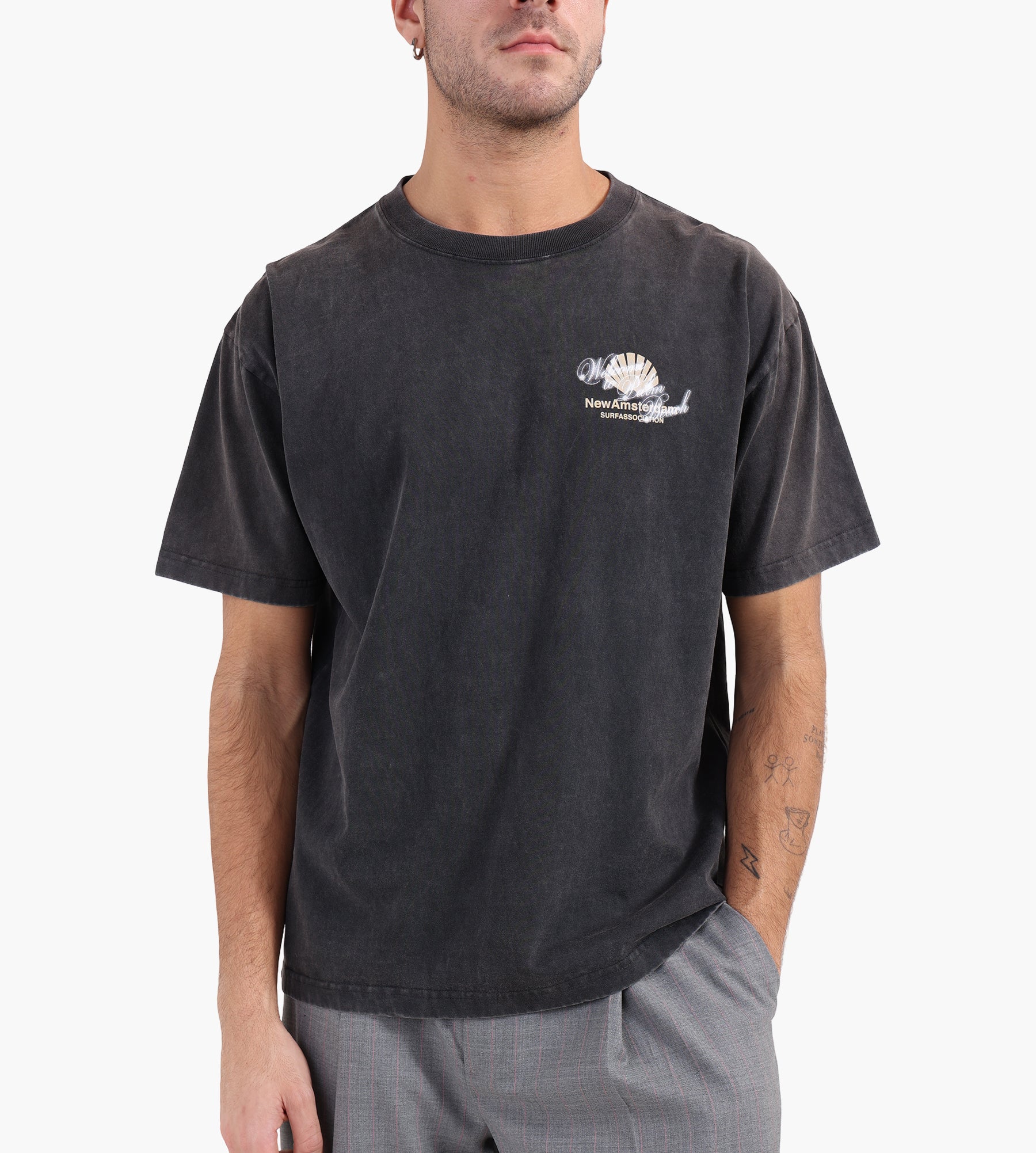 New Amsterdam Surf Association Welcome To Palmbeach Tee Antracite