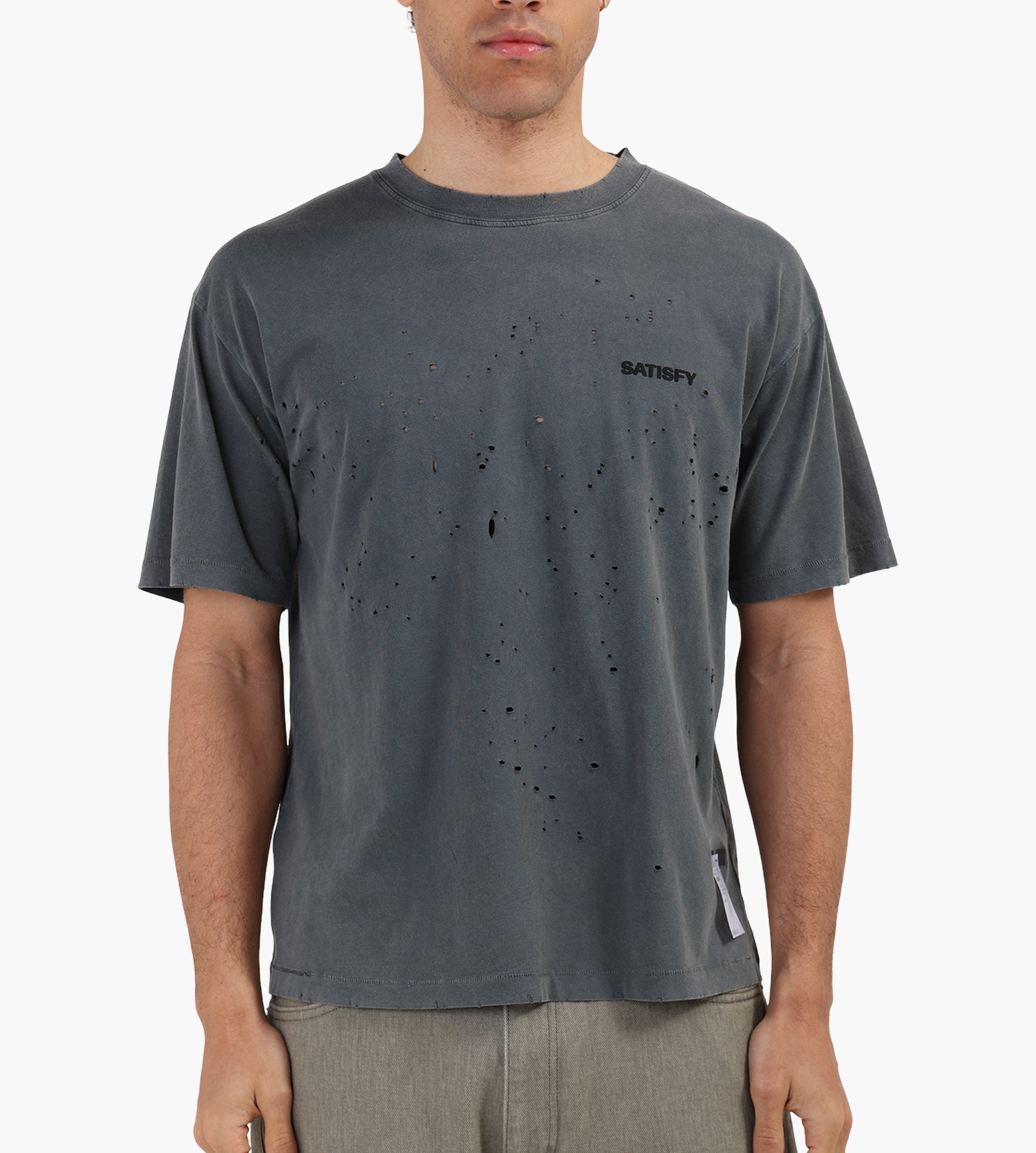 Satisfy MothTech T-Shirt Faded Black 01A02