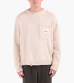 Bram's Fruit Distressed Chest Pocket Knit Beige