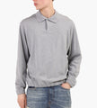 Norse Projects Sylane Relaxed Light Pile Jersey Polo Grey Melange
