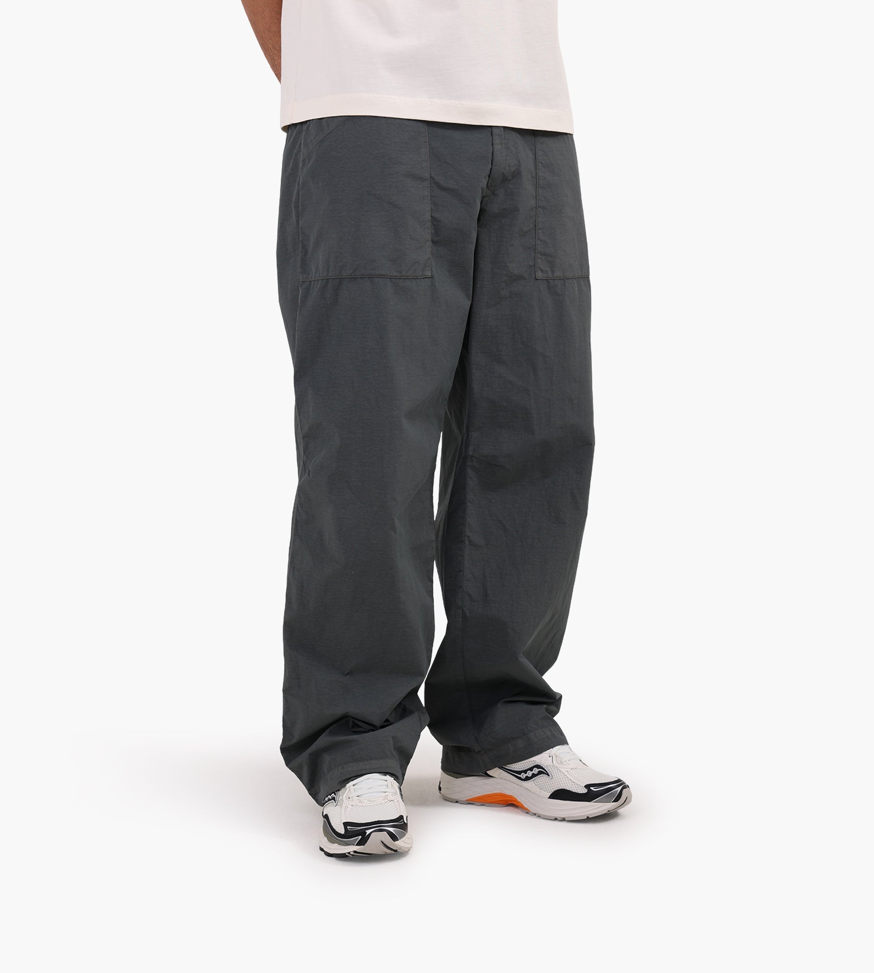 C.P. Company Flatt Nylon Loose Pants Gunmetal