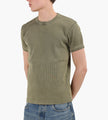 Bram's Fruit Distressed Rib T-shirt Washed Olive Green
