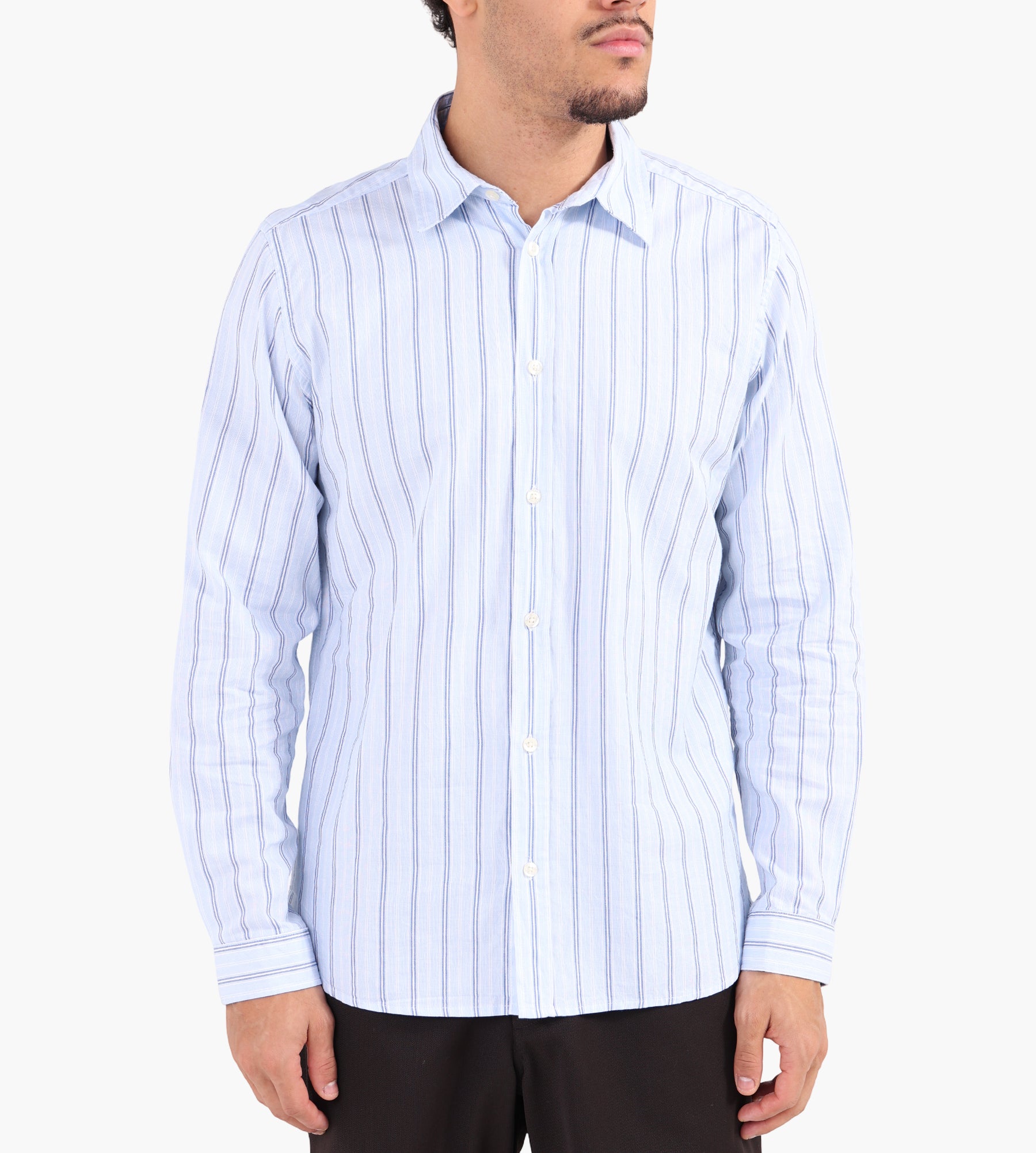 Libertine-Libertine Babylon 3635 Shirt Blue Stripe