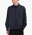 Won Hundred Maza Check Shirt Navy Blue COMB.