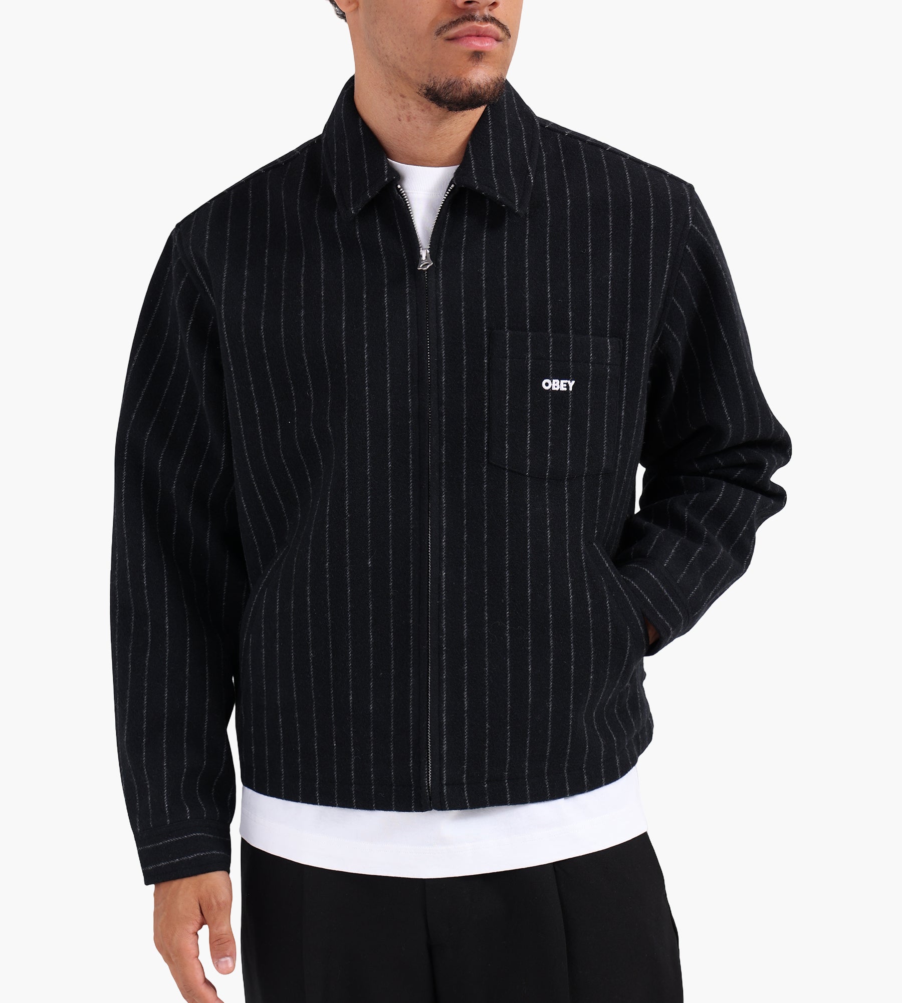 Obey Obey Vernon Zip Jacket Navy Multi