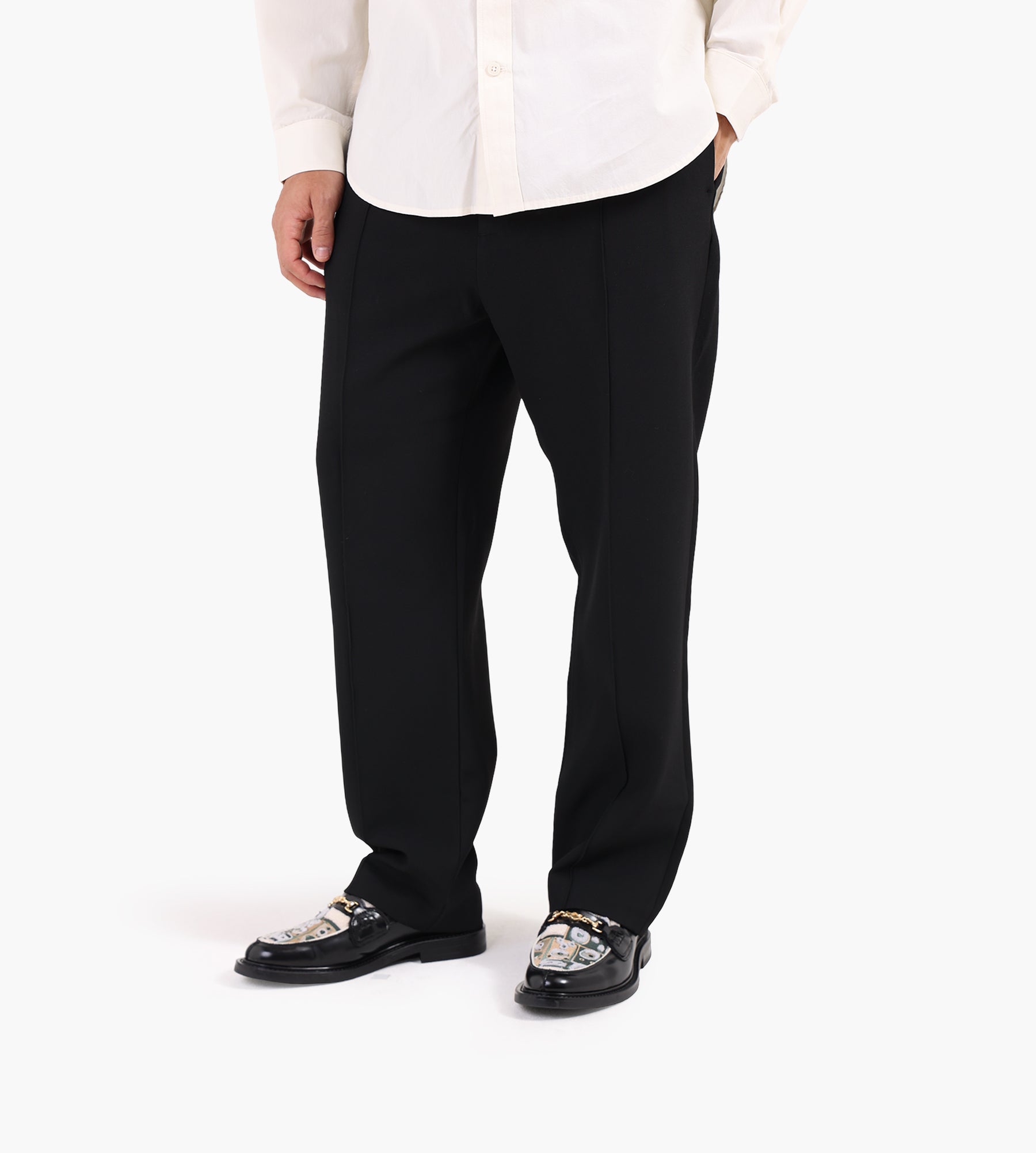 Pinkorange Drawstring Trousers Black