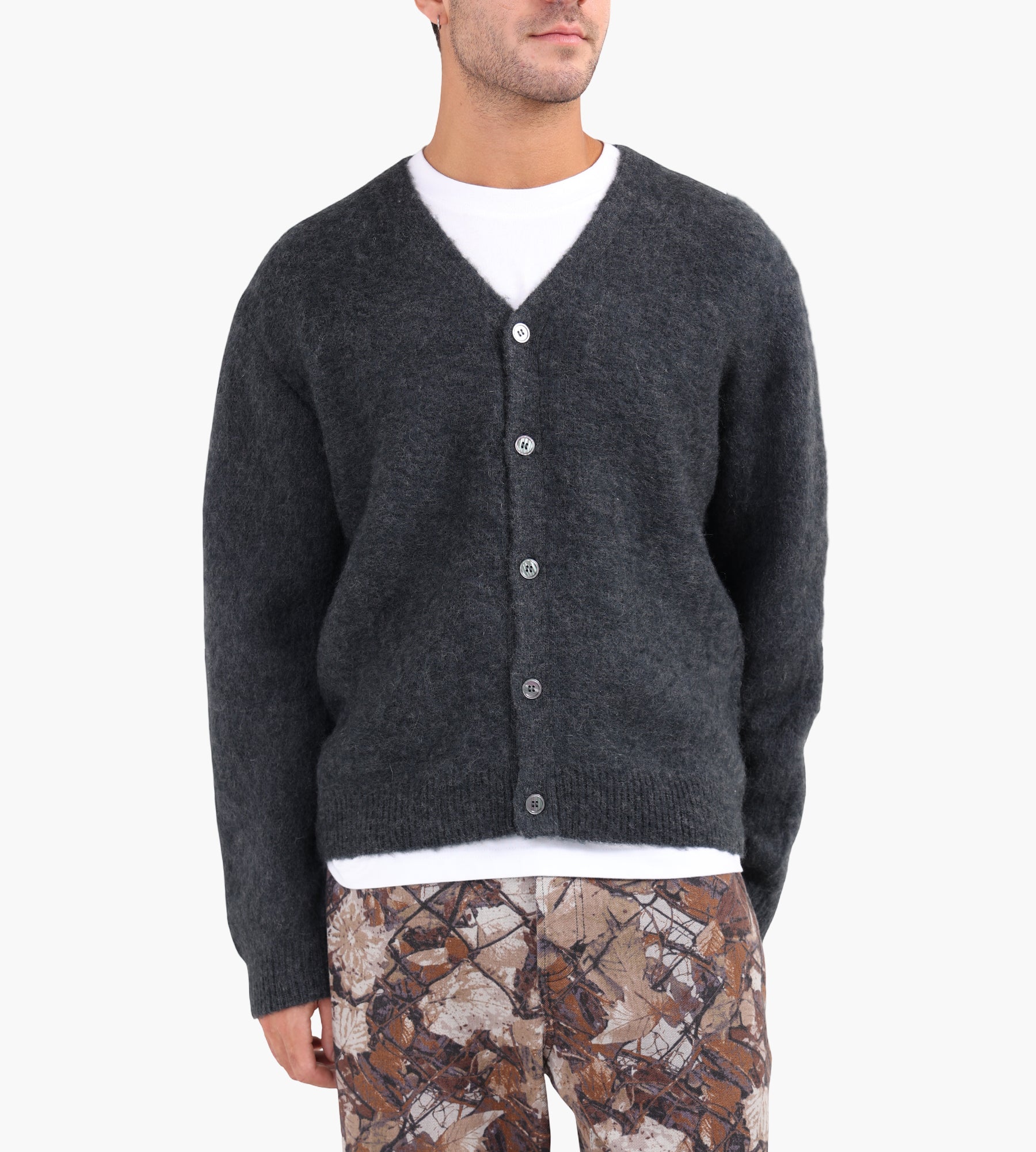 Gramicci Mohair Cardigan Charcoal